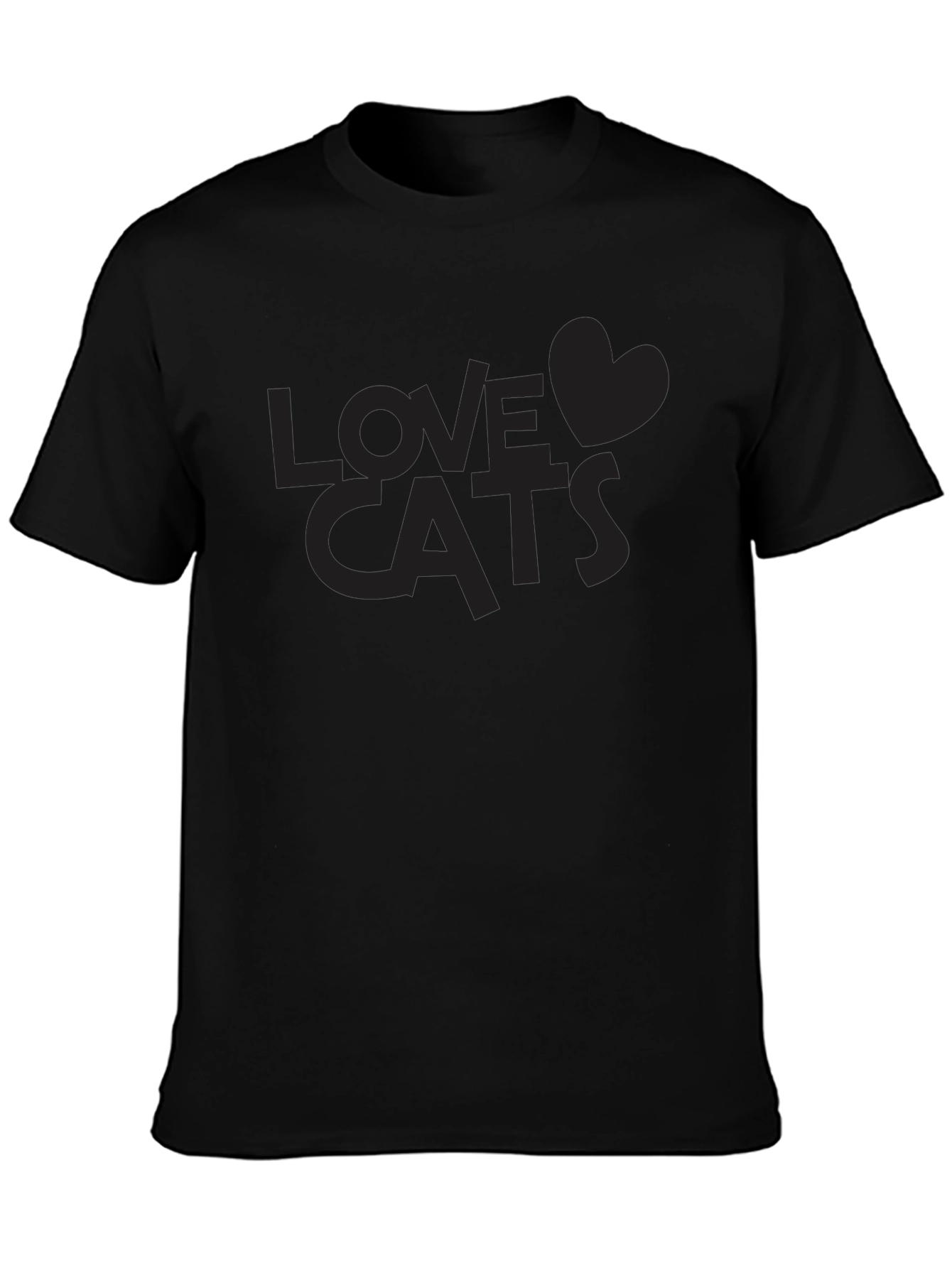 Love Cats Black T-Shirt