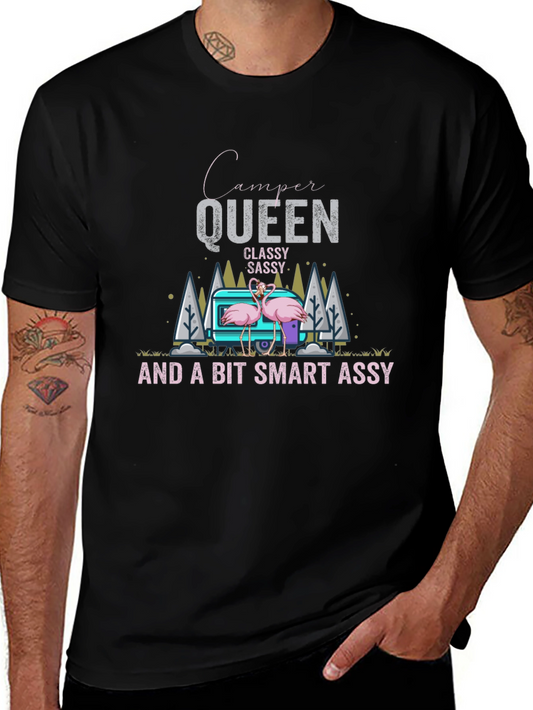 Camper Queen Black Graphic T-Shirt