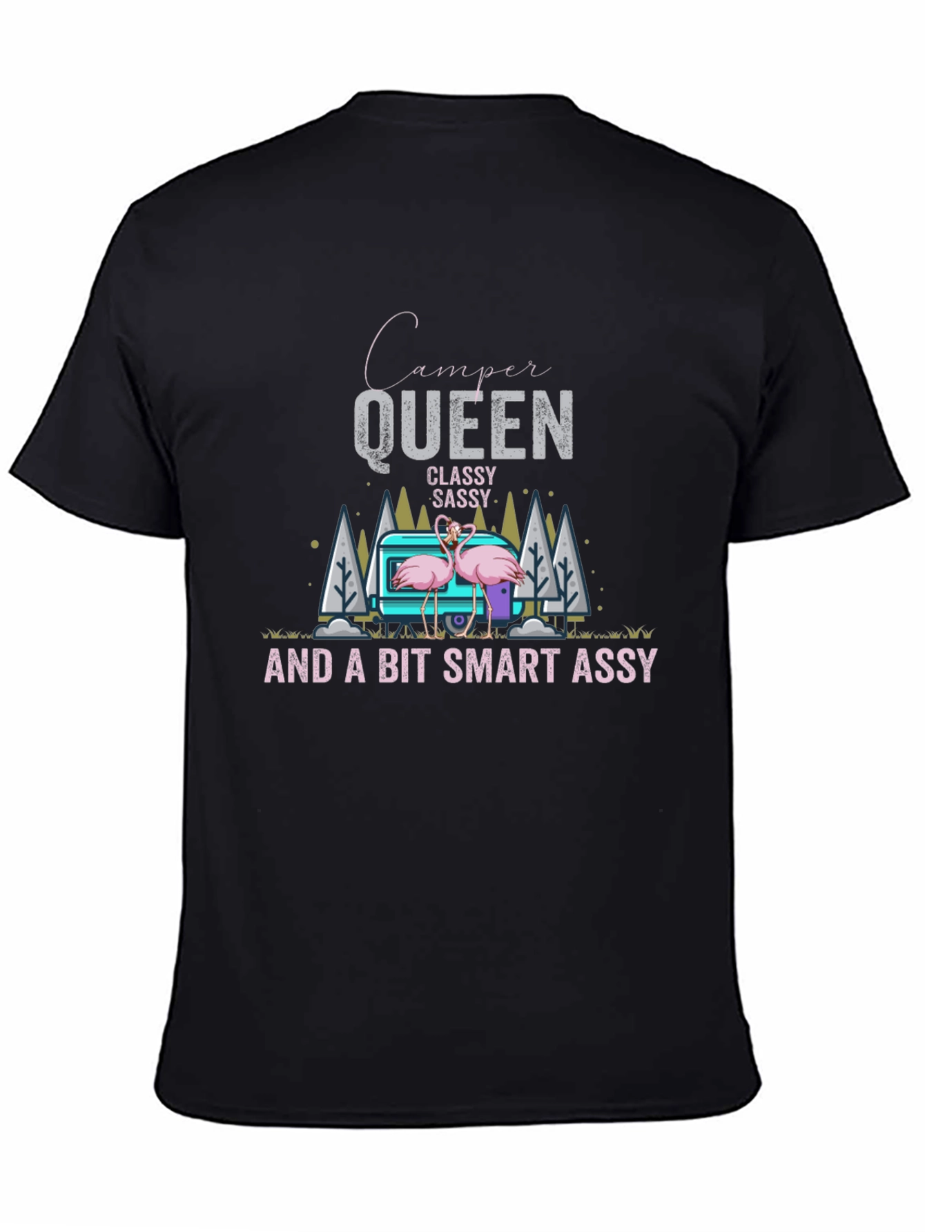 Camper Queen Black Graphic T-Shirt