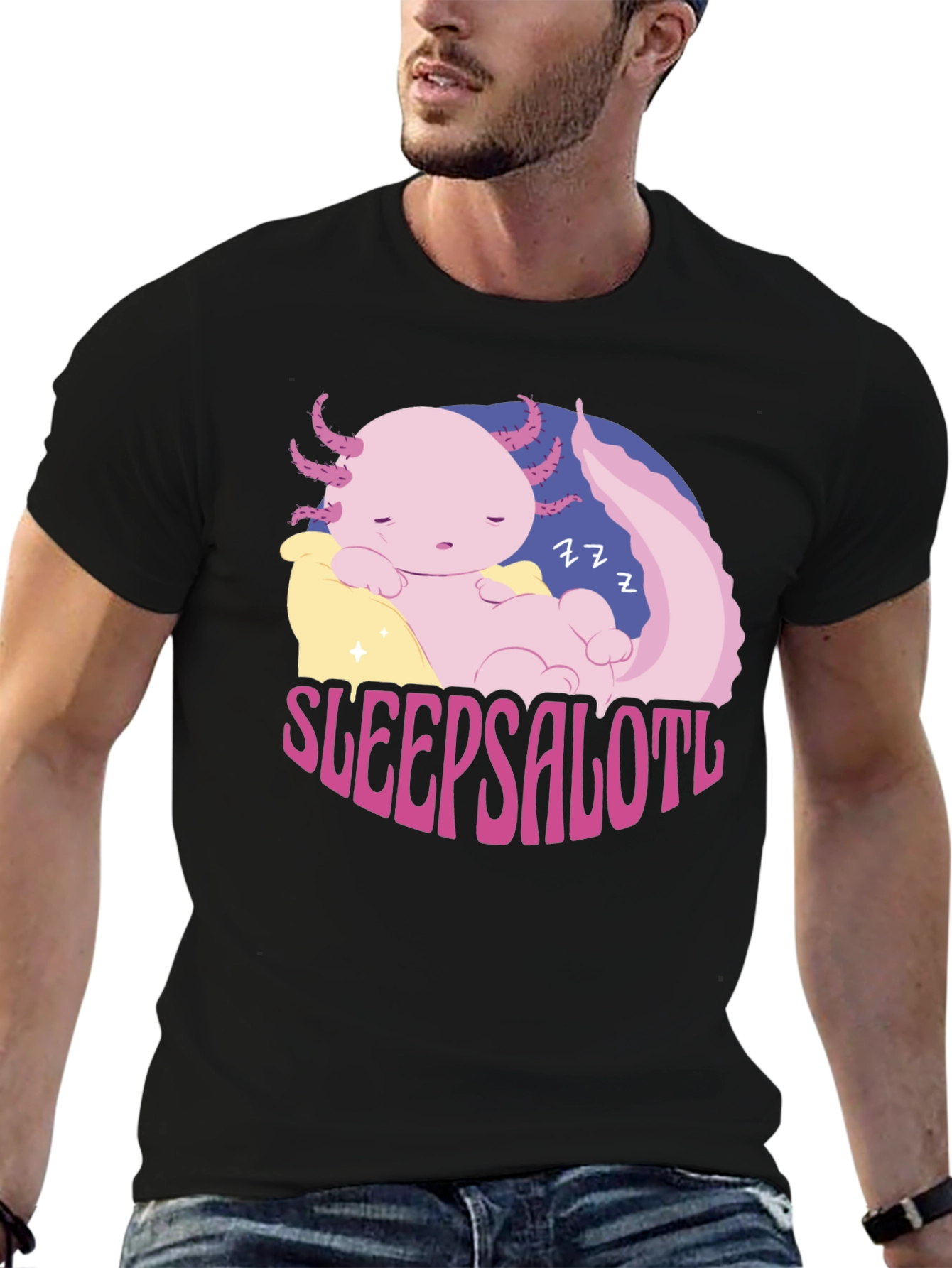Sleepsalotl Axolotl T-Shirt - Cute & Comfy