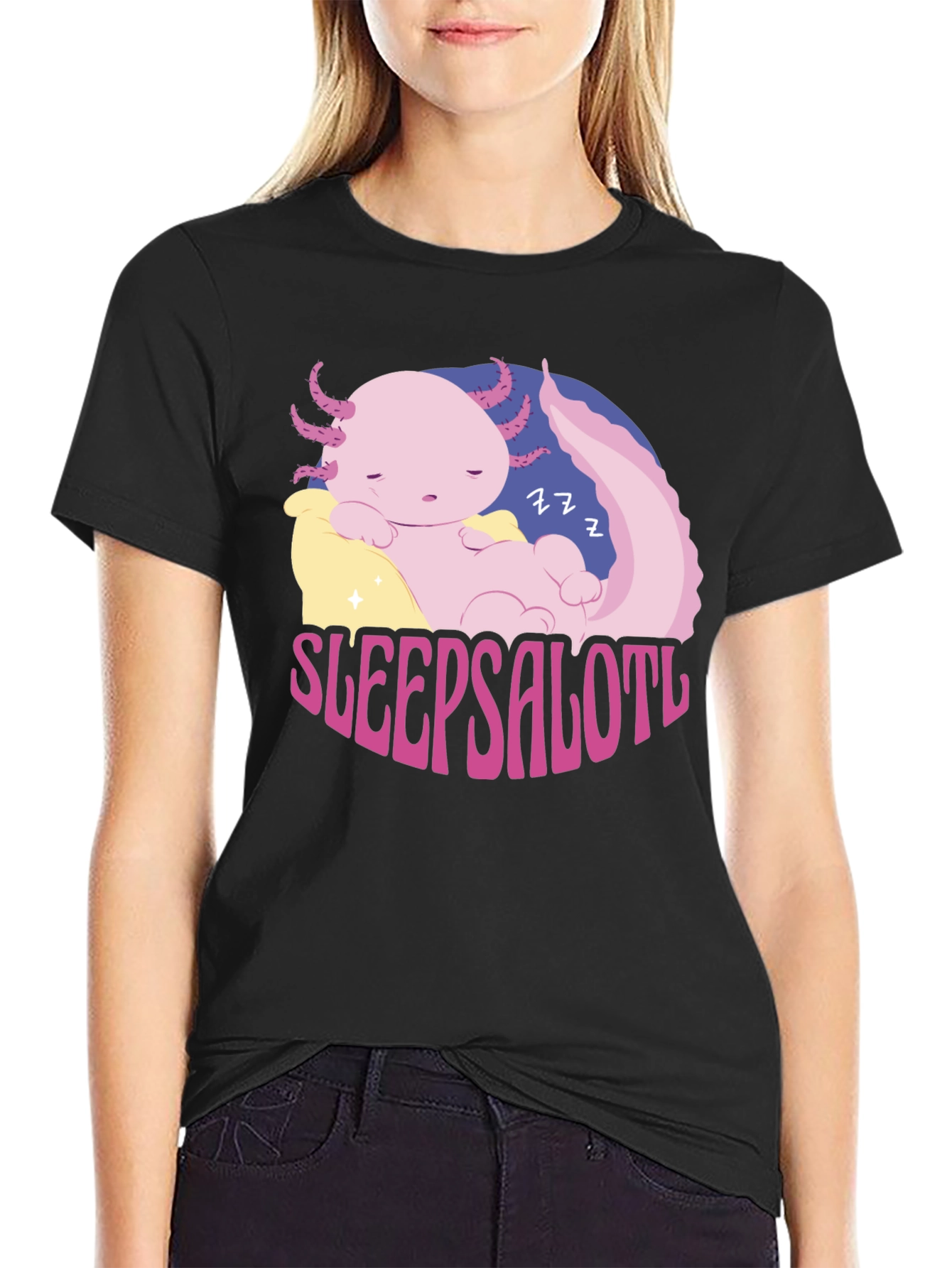Sleepsalotl Axolotl T-Shirt - Cute & Comfy