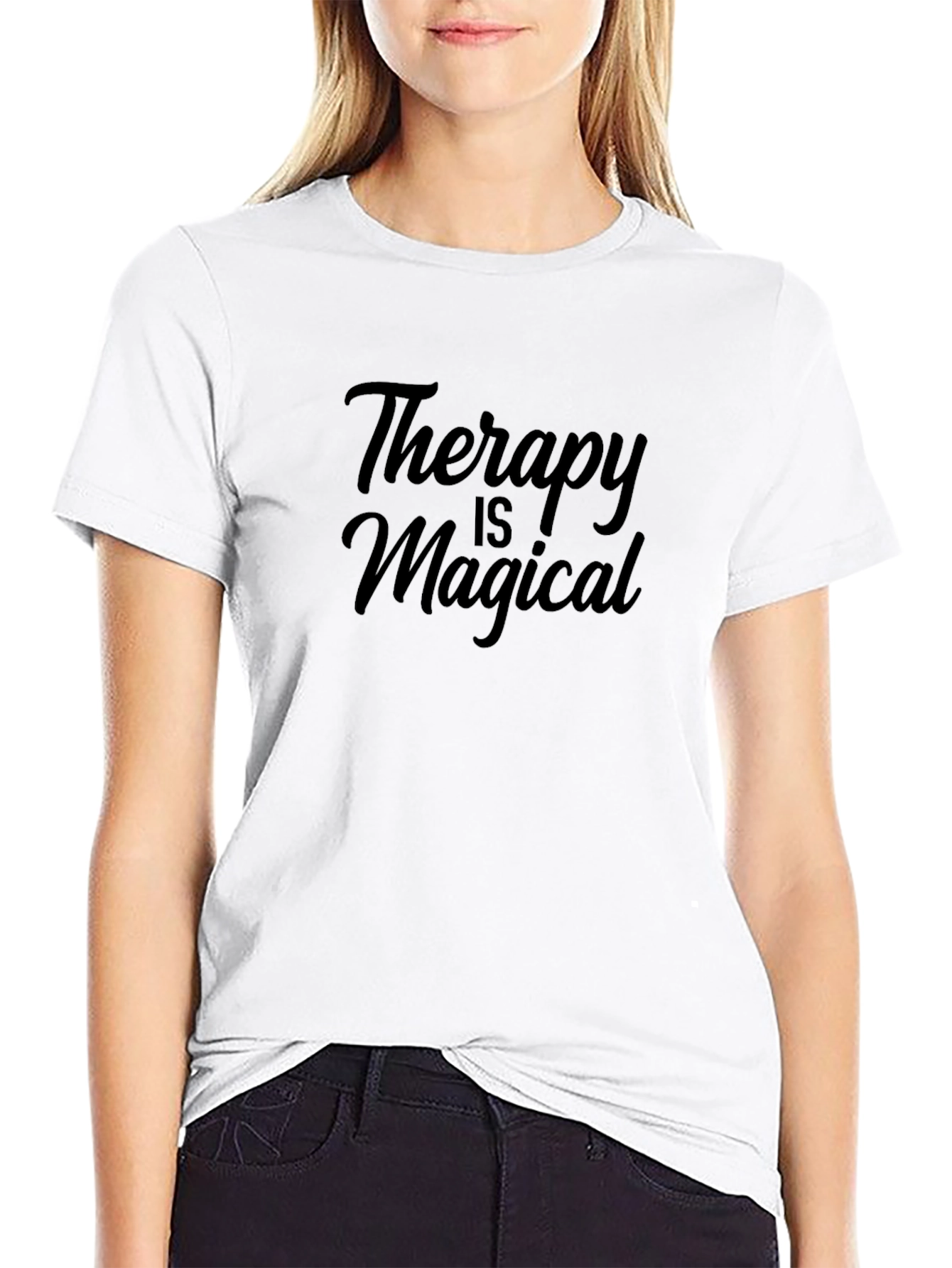 Therapy is Magical Black T-Shirt