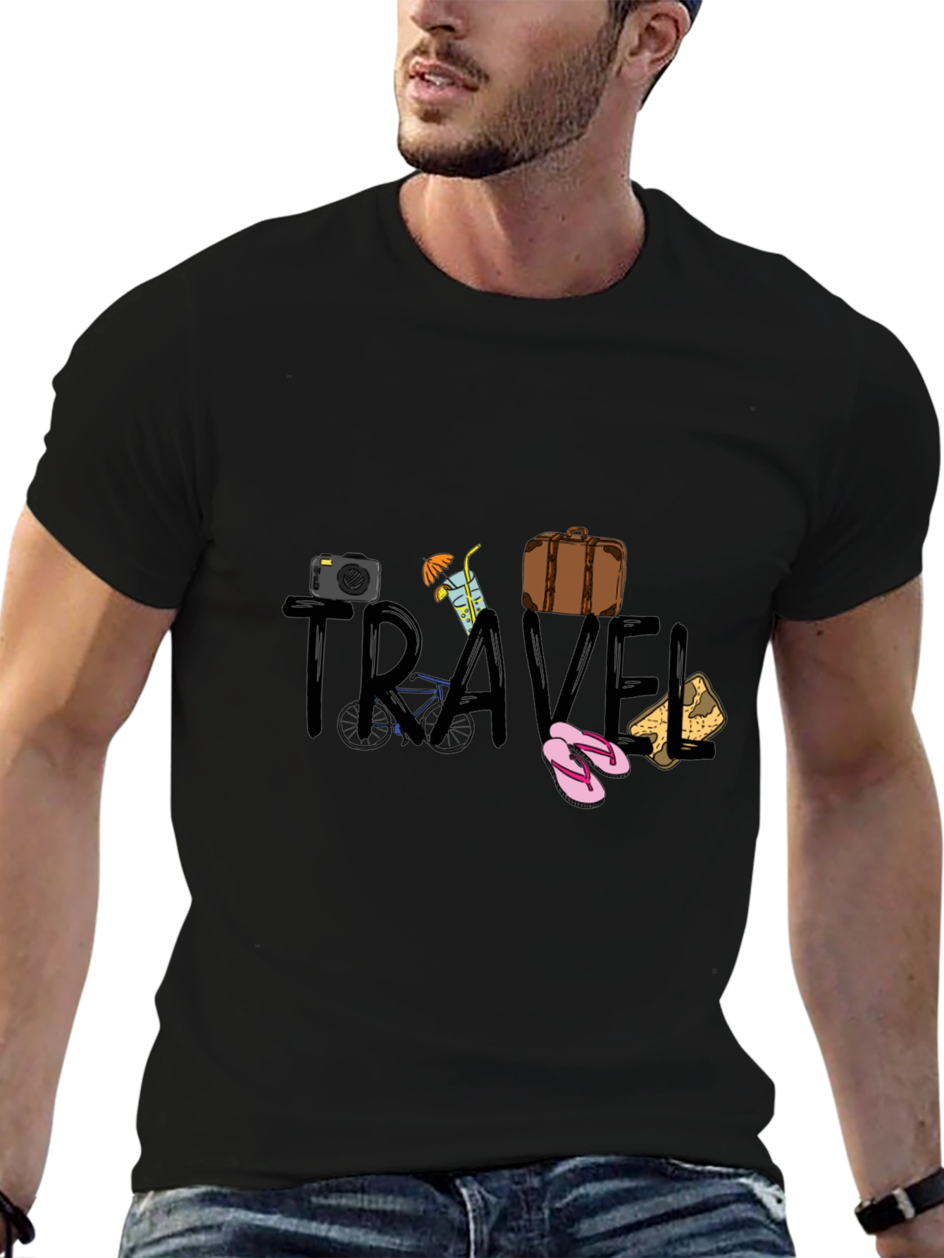 Travel Themed Graphic T-Shirt
