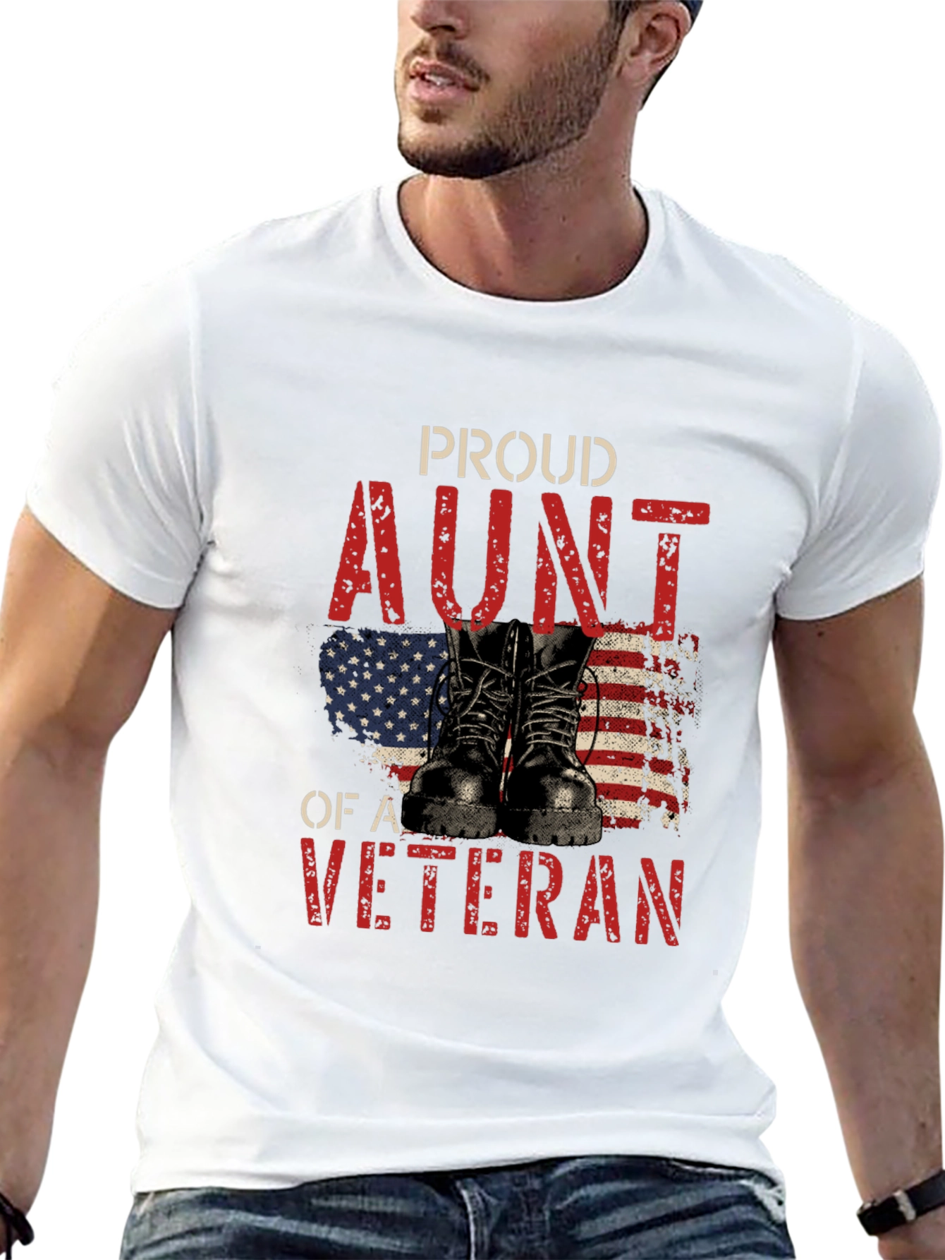 Proud Aunt of a Veteran Graphic T-Shirt