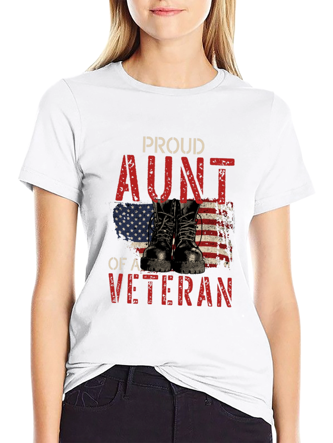 Proud Aunt of a Veteran Graphic T-Shirt