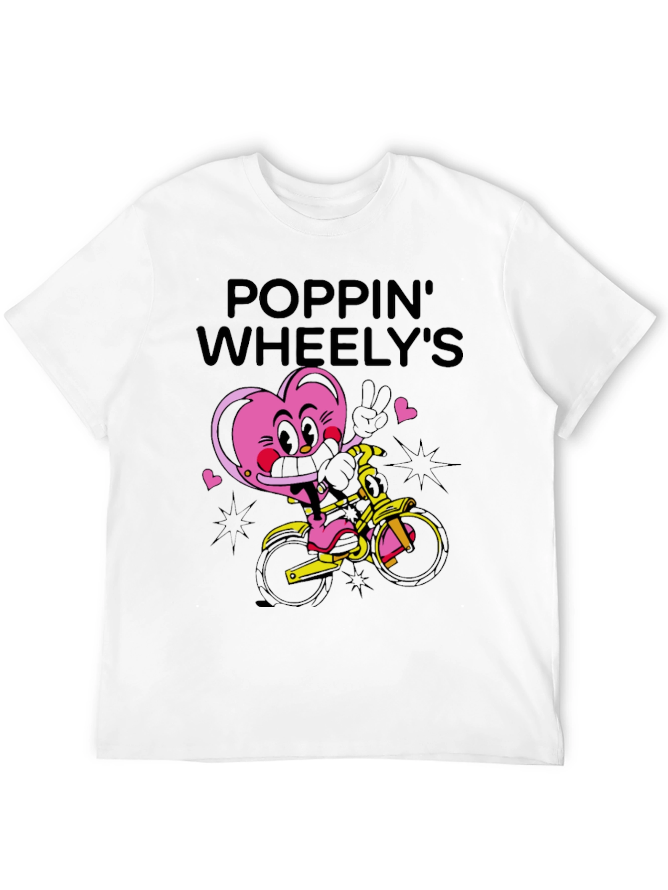 Poppin Wheelys Graphic Tee - Black Cotton
