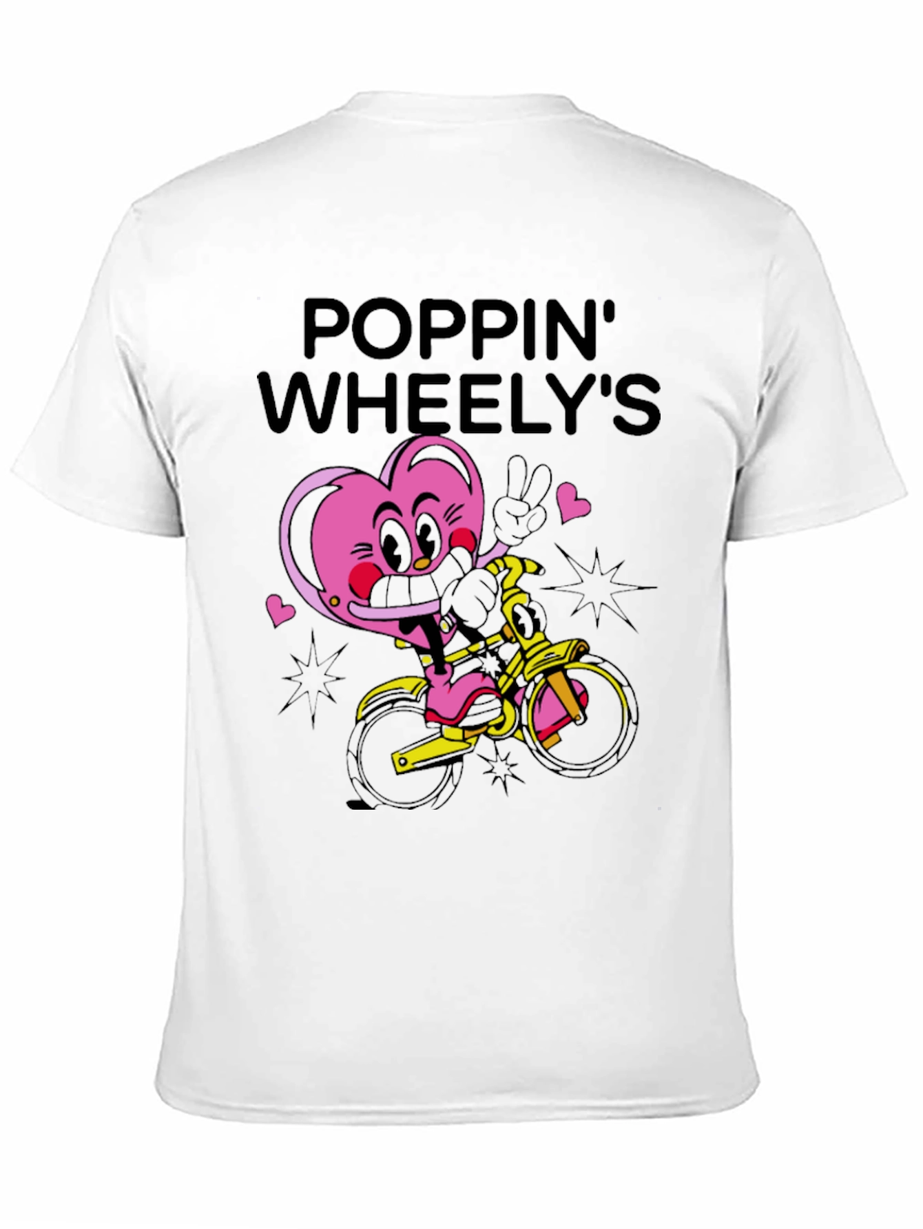 Poppin Wheelys Graphic Tee - Black Cotton