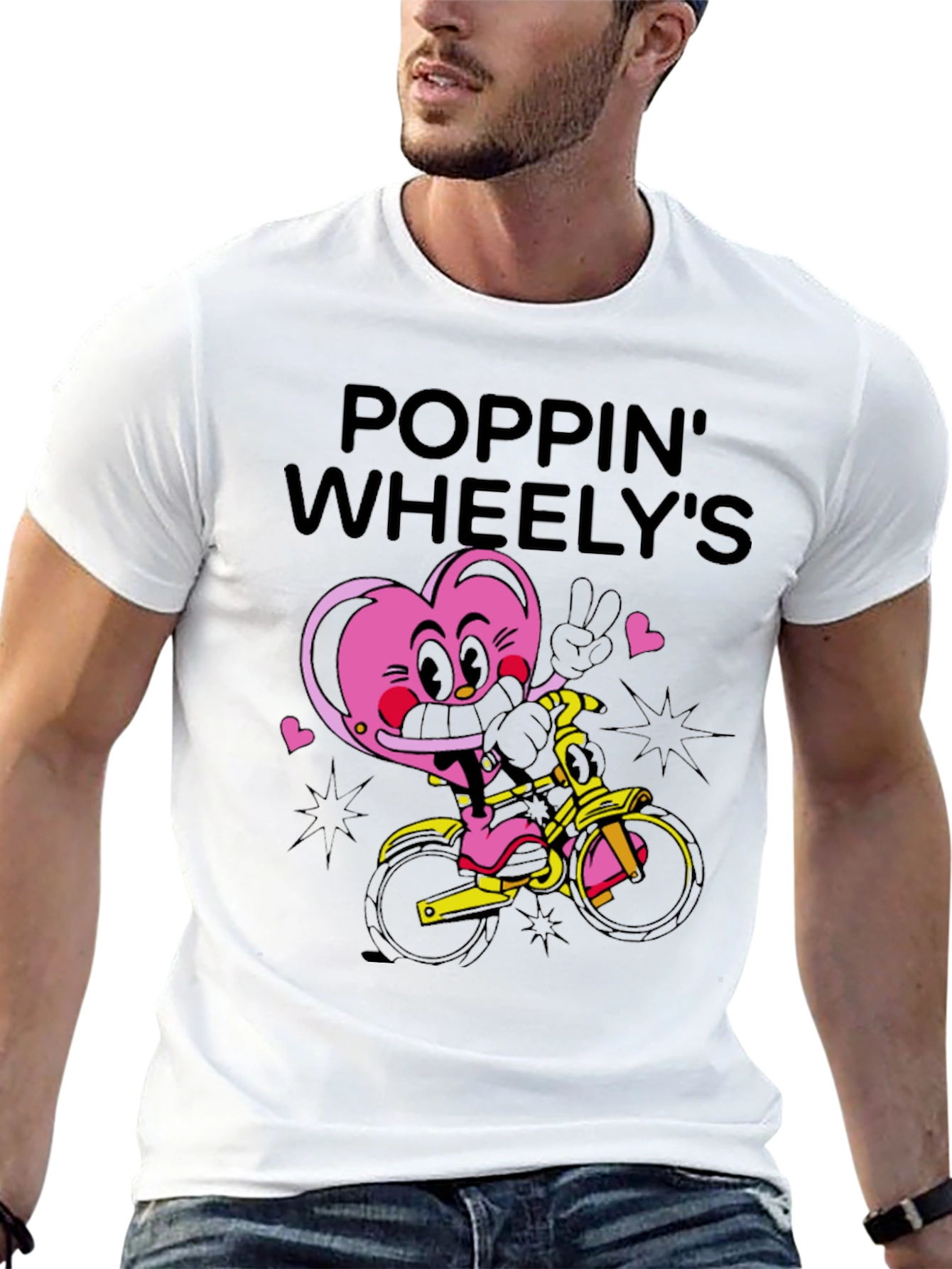 Poppin Wheelys Graphic Tee - Black Cotton