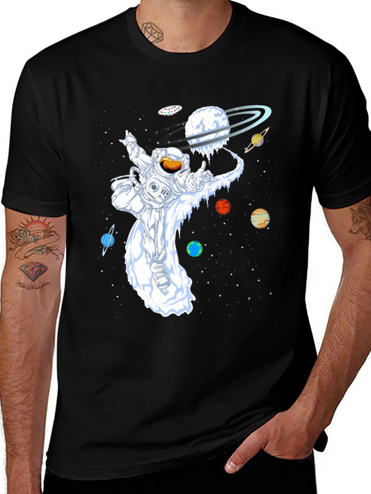 Astronaut Planets Graphic T-Shirt