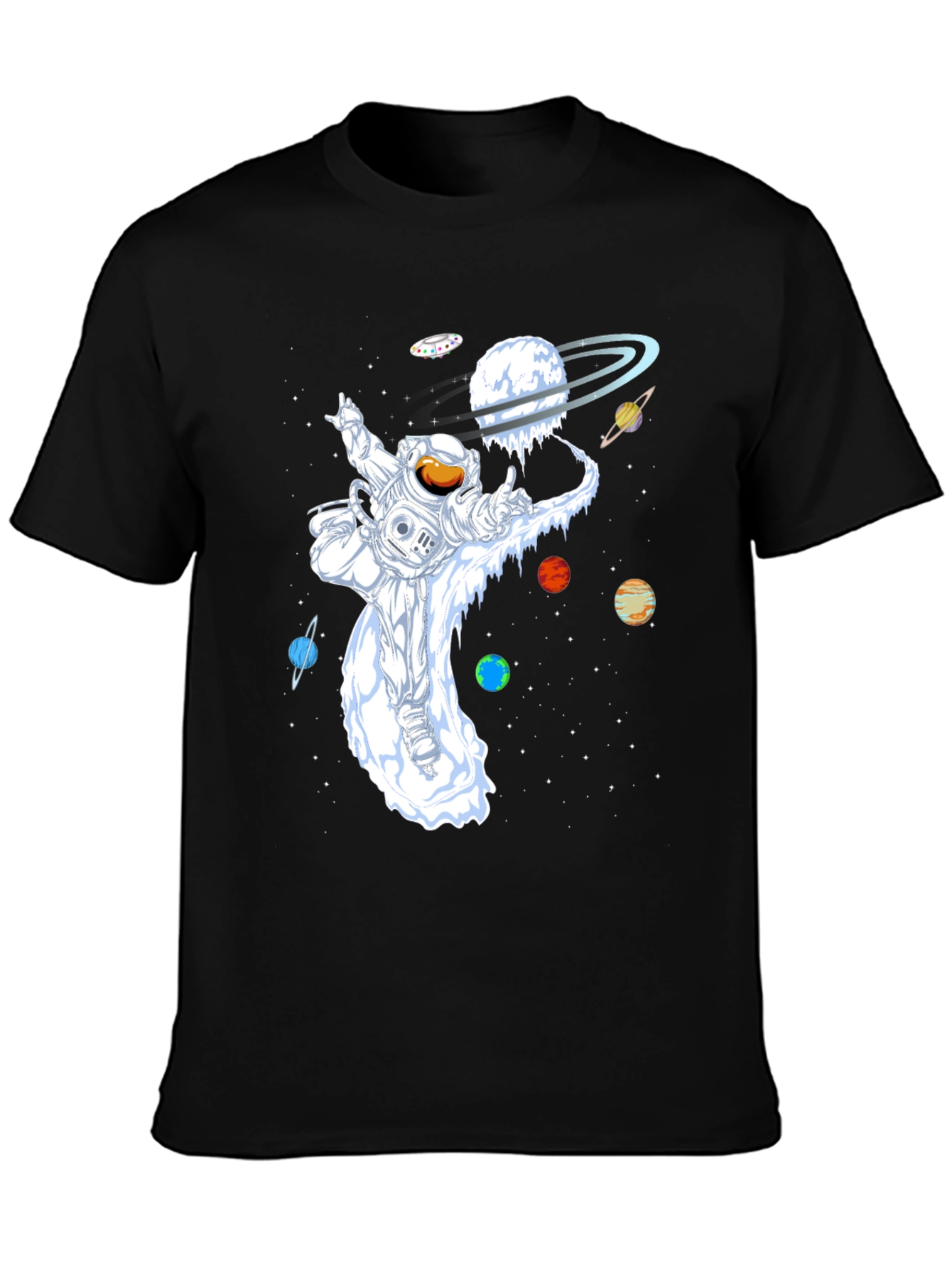 Astronaut Planets Graphic T-Shirt