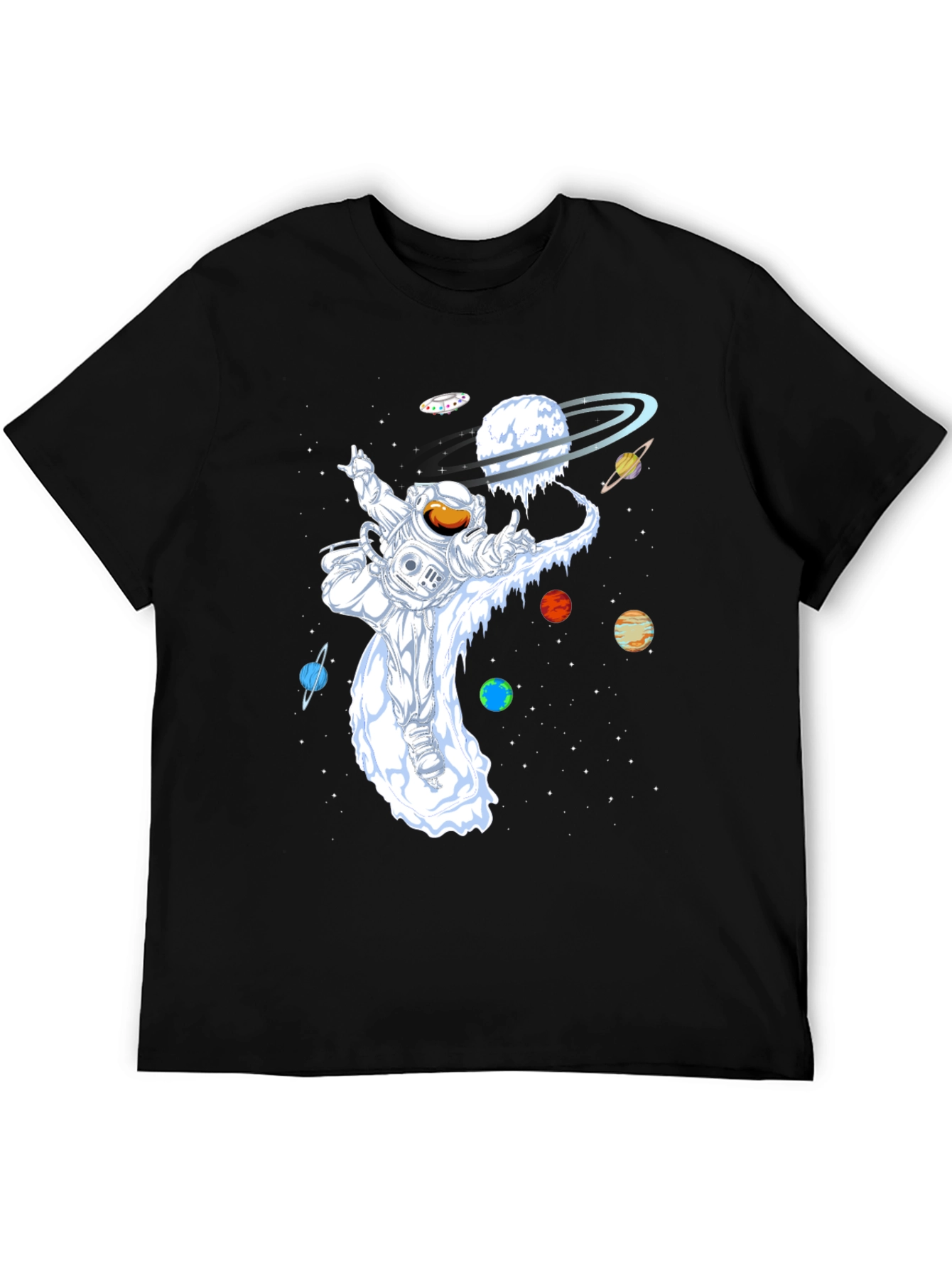 Astronaut Planets Graphic T-Shirt