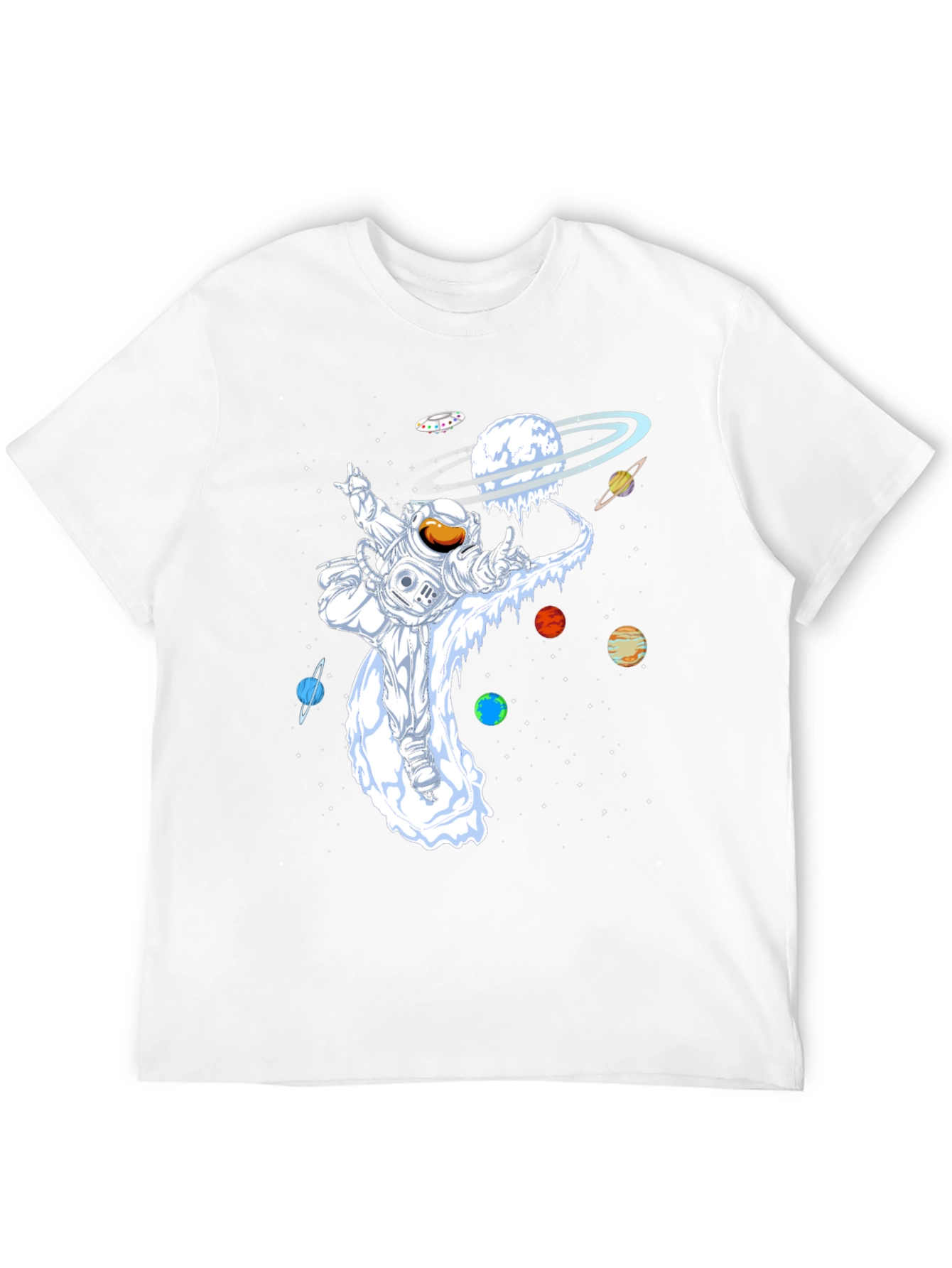 Astronaut Planets Graphic T-Shirt