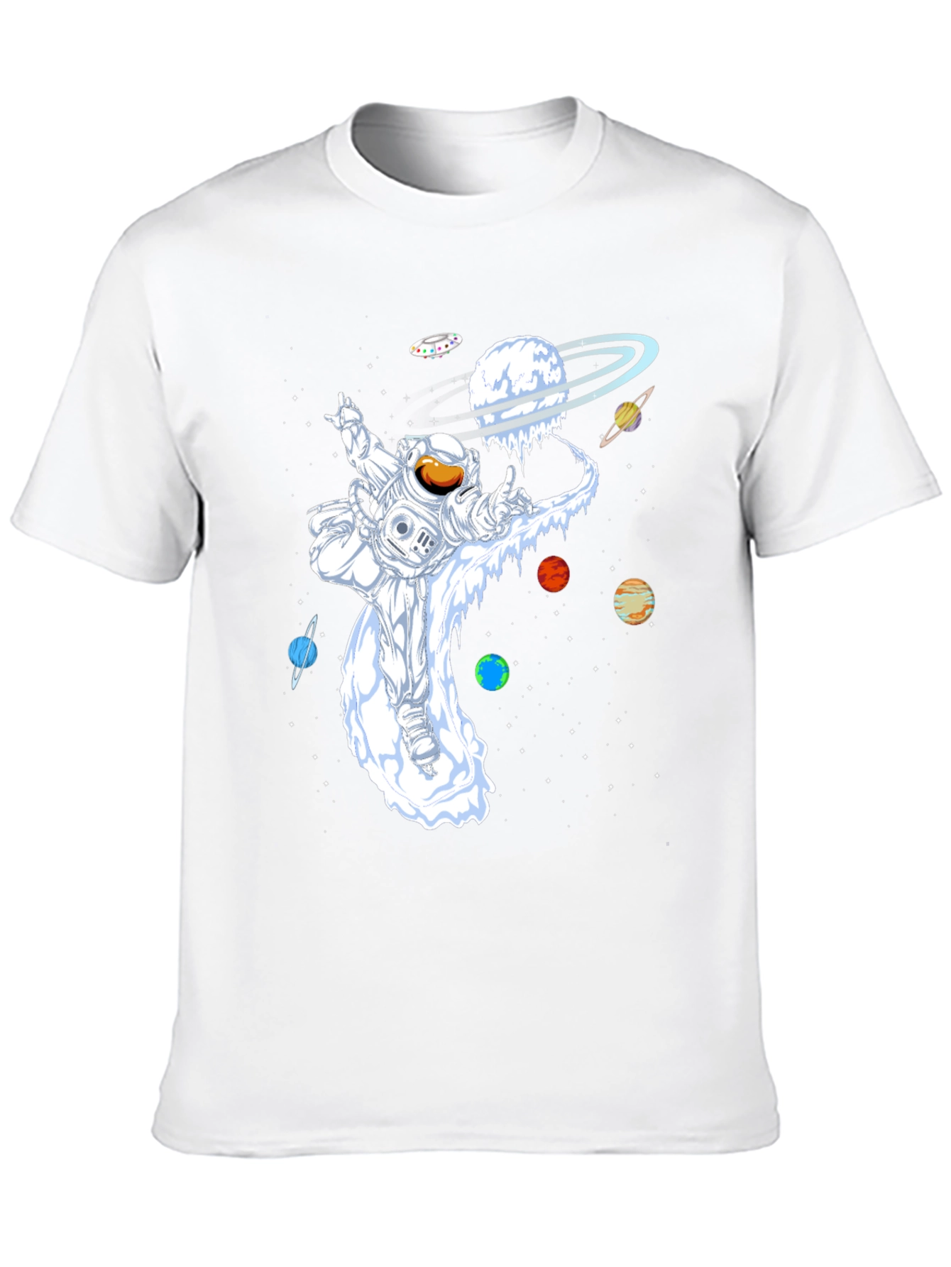 Astronaut Planets Graphic T-Shirt