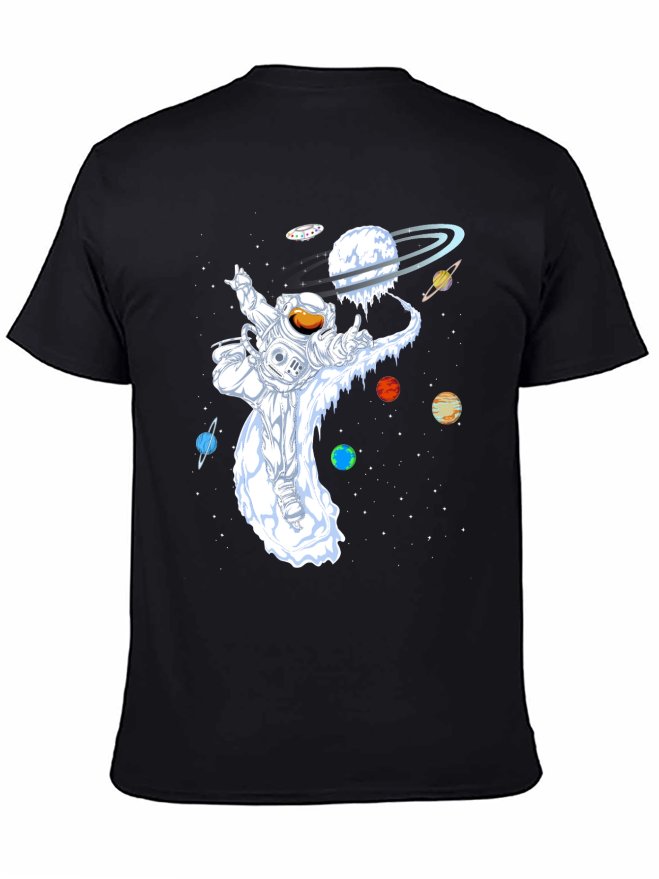 Astronaut Planets Graphic T-Shirt