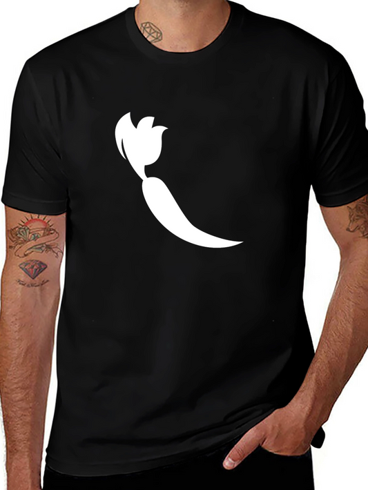 Chili Pepper Graphic Tee - Bold Black Cotton T-Shirt
