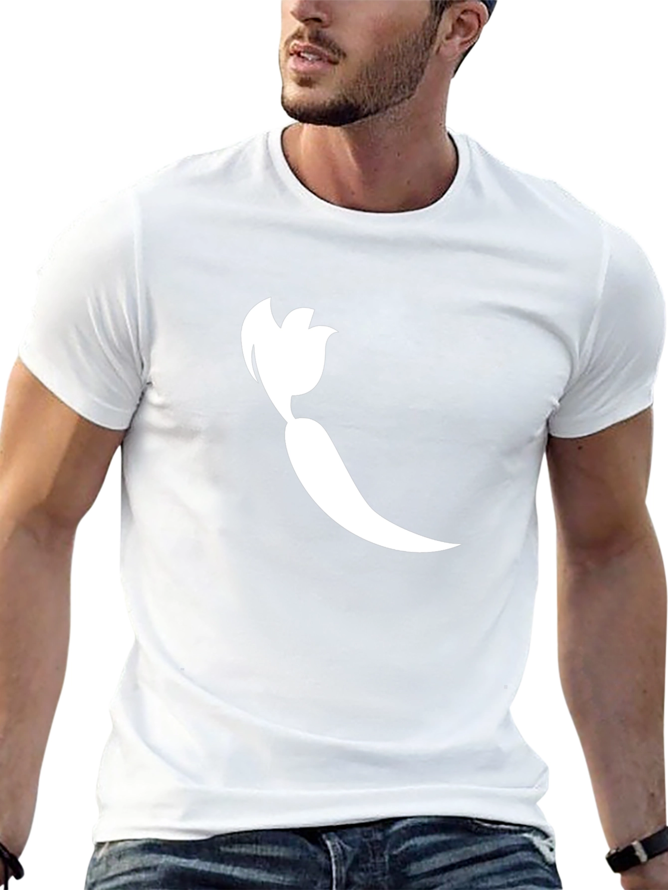 Chili Pepper Graphic Tee - Bold Black Cotton T-Shirt