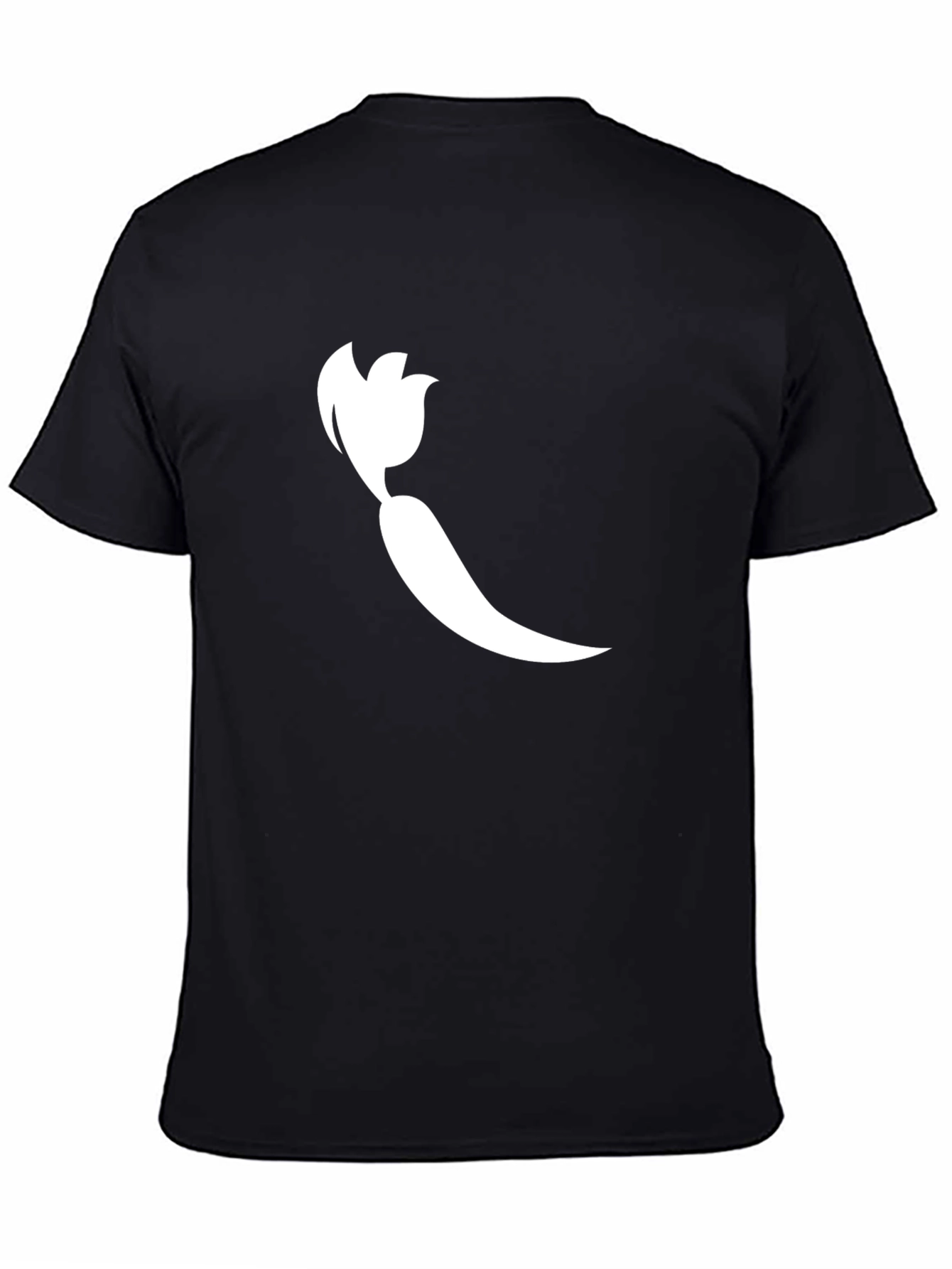 Chili Pepper Graphic Tee - Bold Black Cotton T-Shirt