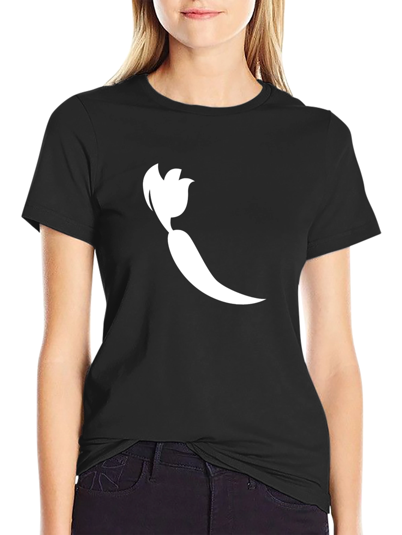 Chili Pepper Graphic Tee - Bold Black Cotton T-Shirt