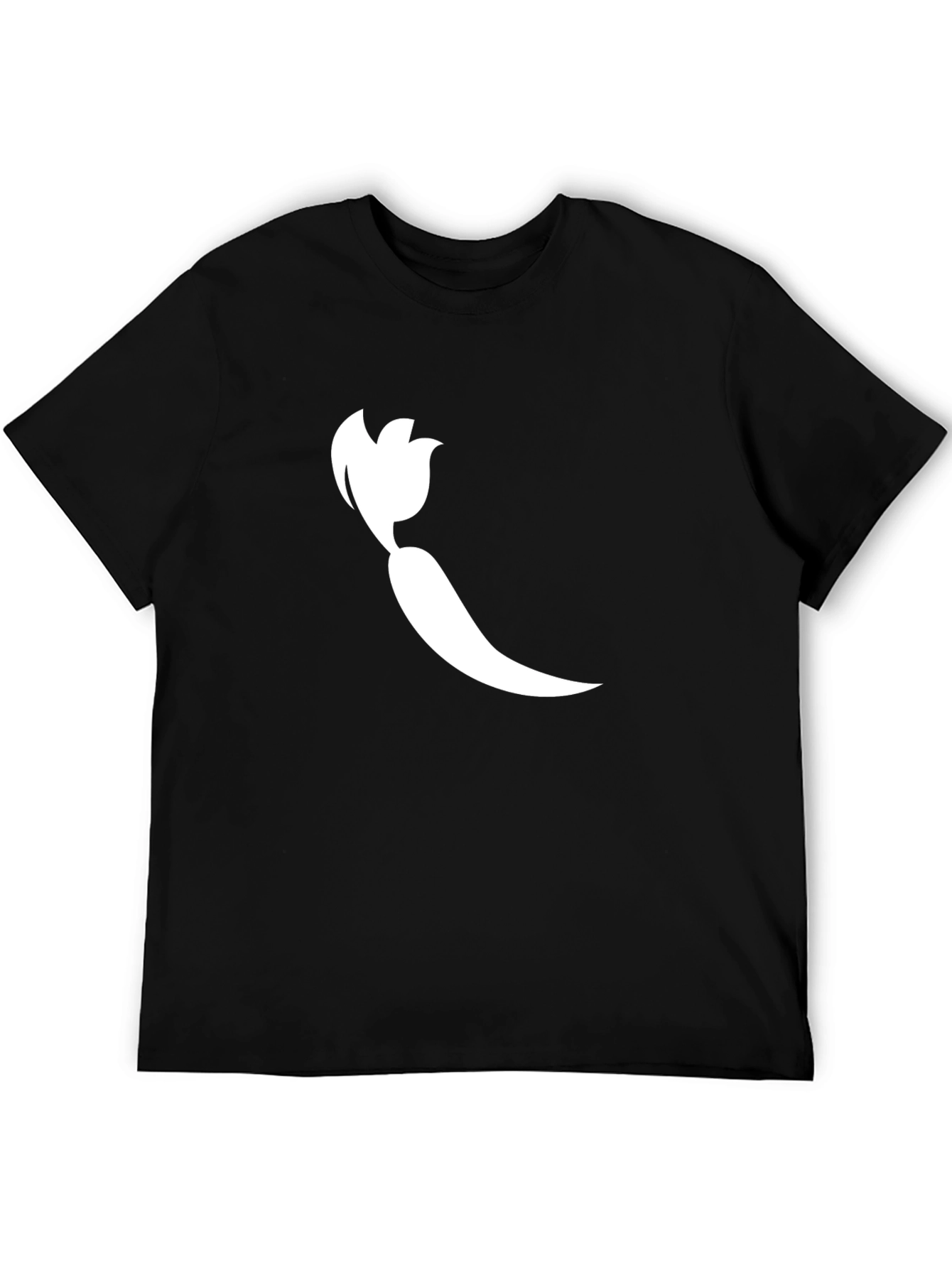 Chili Pepper Graphic Tee - Bold Black Cotton T-Shirt