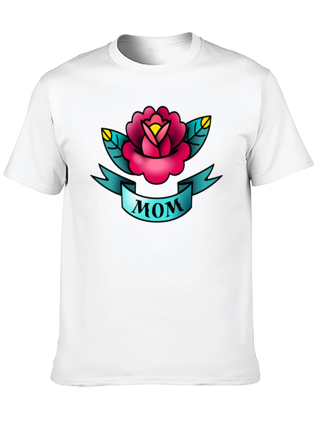 Mom Tattoo Style Rose Graphic Tee