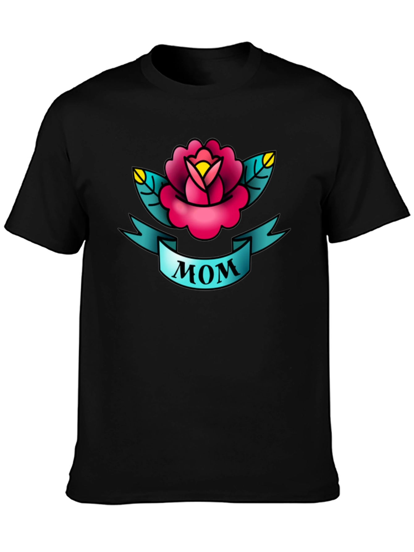 Mom Tattoo Style Rose Graphic Tee