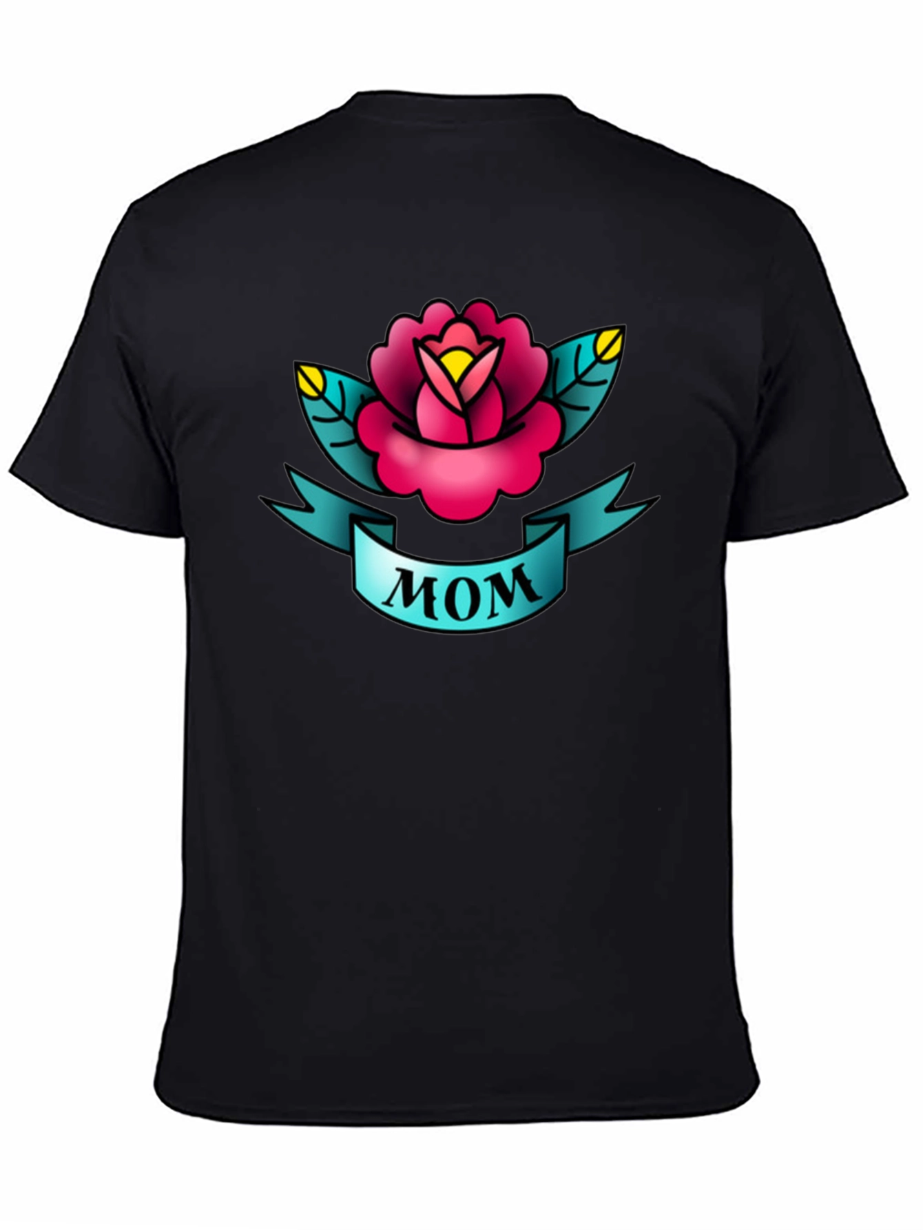 Mom Tattoo Style Rose Graphic Tee