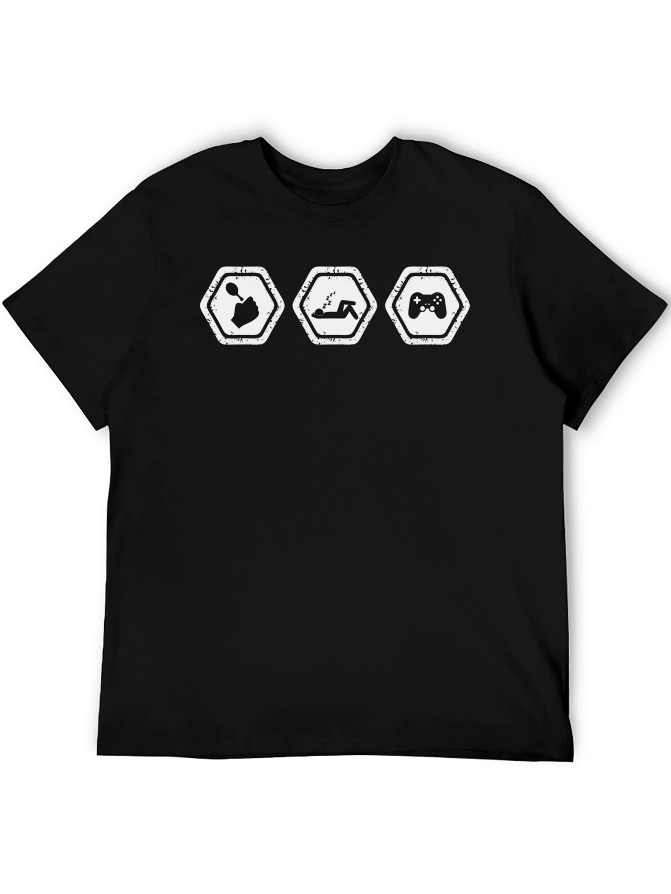 Eat Sleep Game Black Graphic Tee