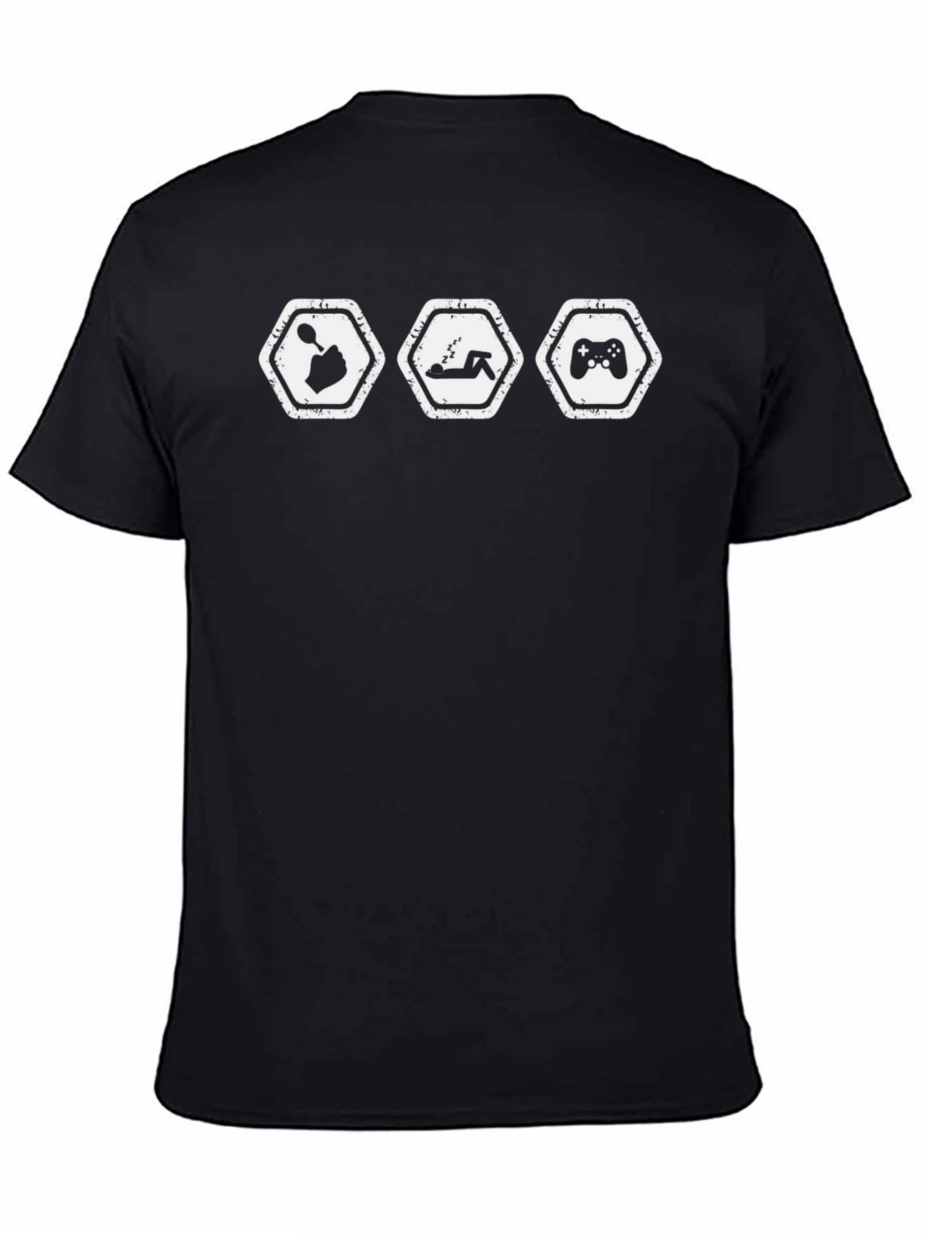 Eat Sleep Game Black Graphic Tee