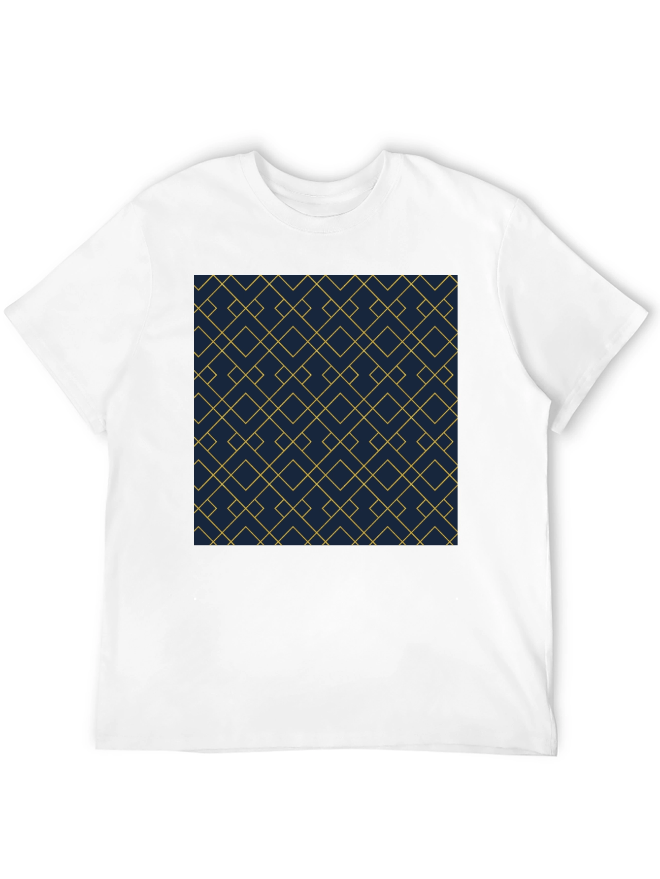 Geometric Pattern Tee - Modern Black T-Shirt