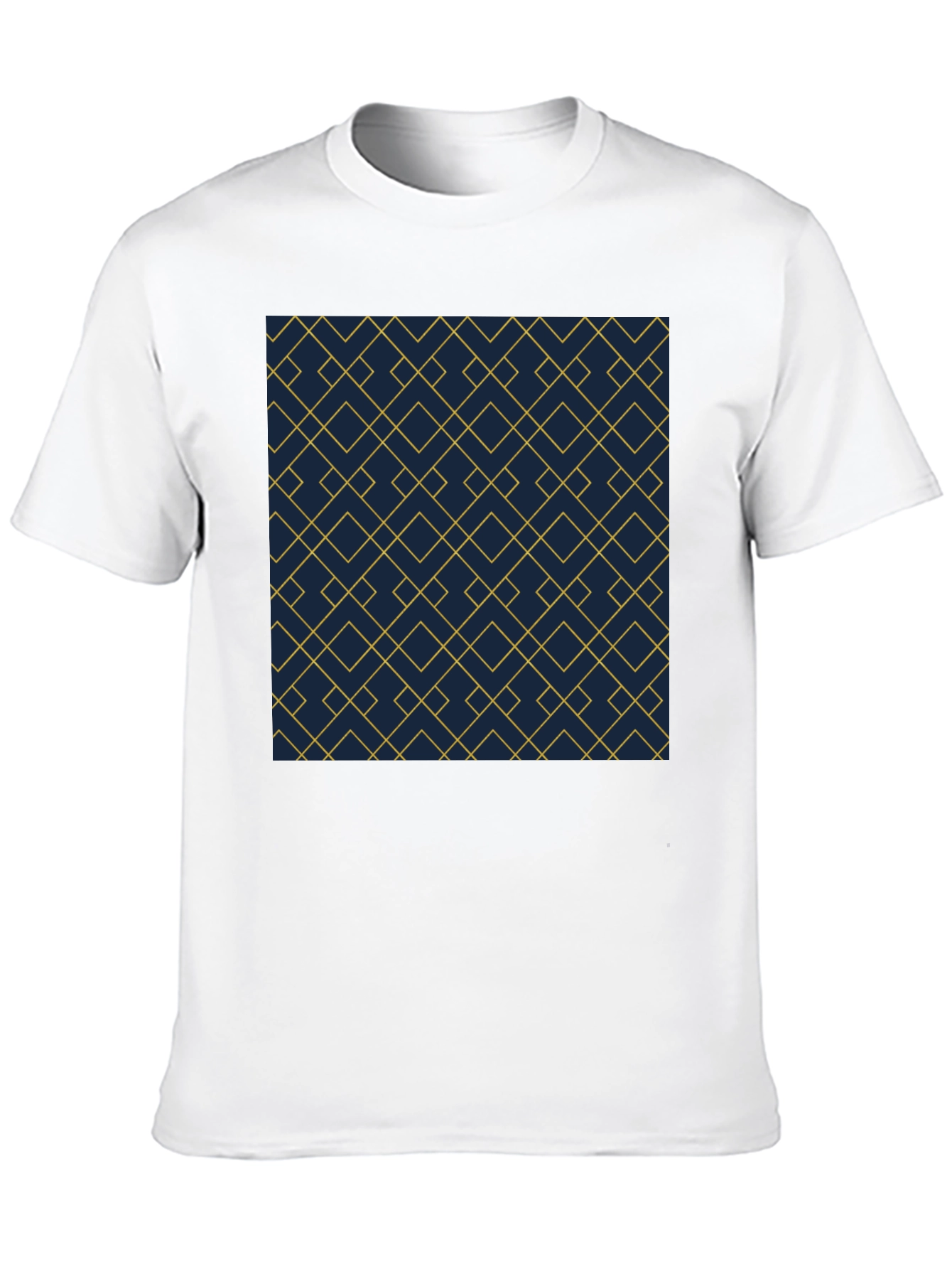 Geometric Pattern Tee - Modern Black T-Shirt