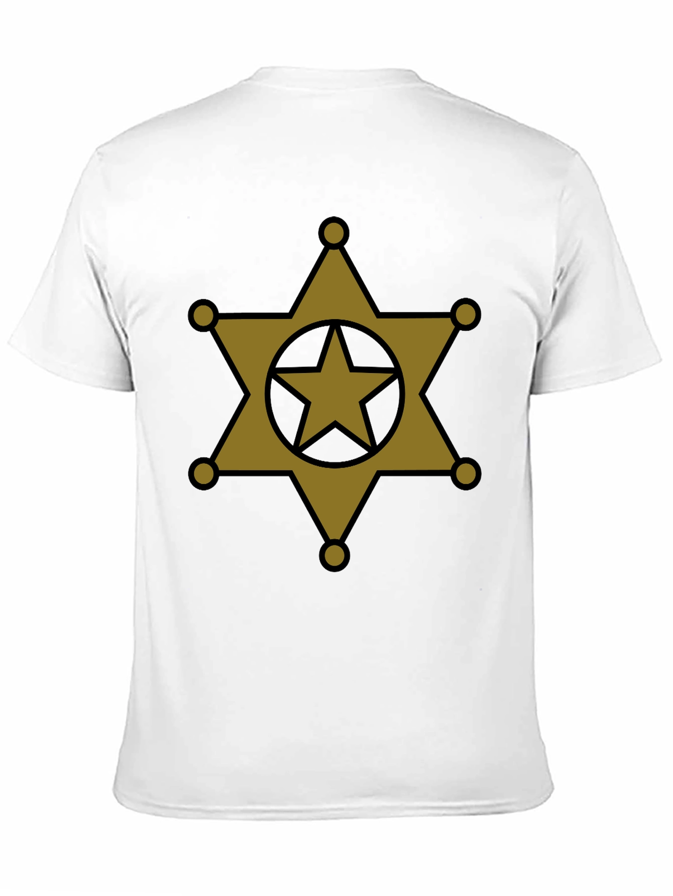 Sheriff Star T-Shirt - Western Badge Design