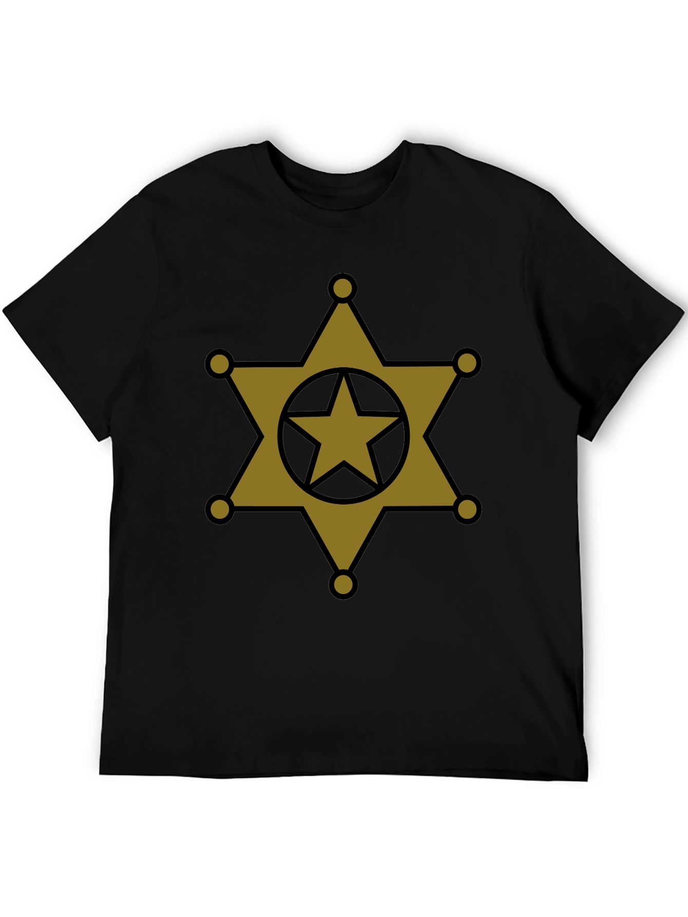 Sheriff Star T-Shirt - Western Badge Design