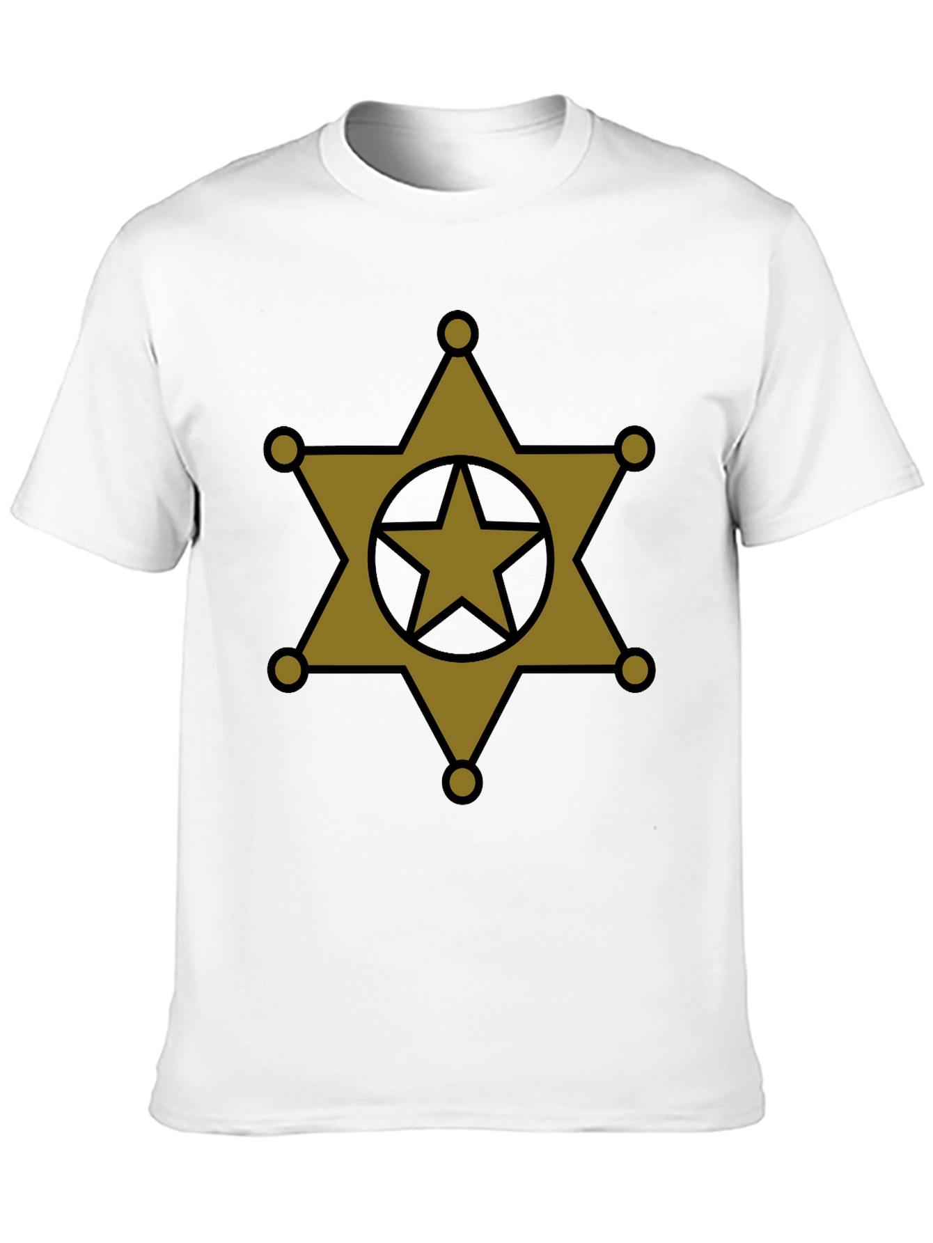 Sheriff Star T-Shirt - Western Badge Design