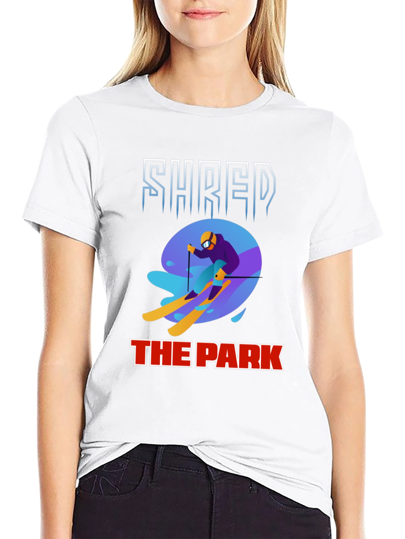 Shred The Park Graphic Tee Skiing T-Shirt