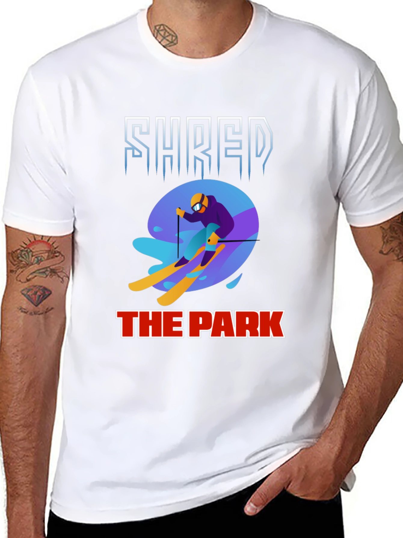 Shred The Park Graphic Tee Skiing T-Shirt