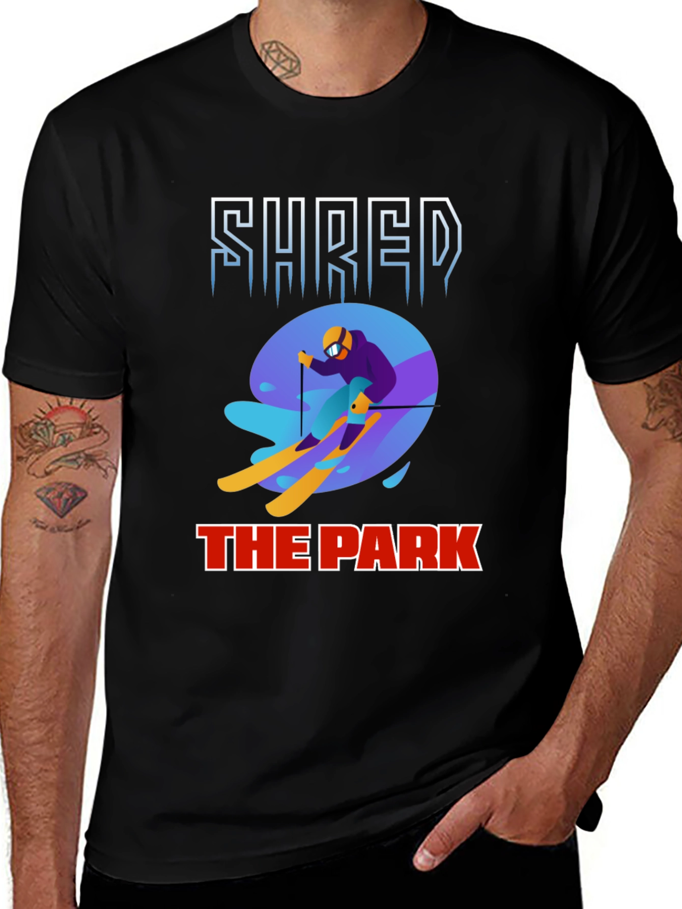 Shred The Park Graphic Tee Skiing T-Shirt
