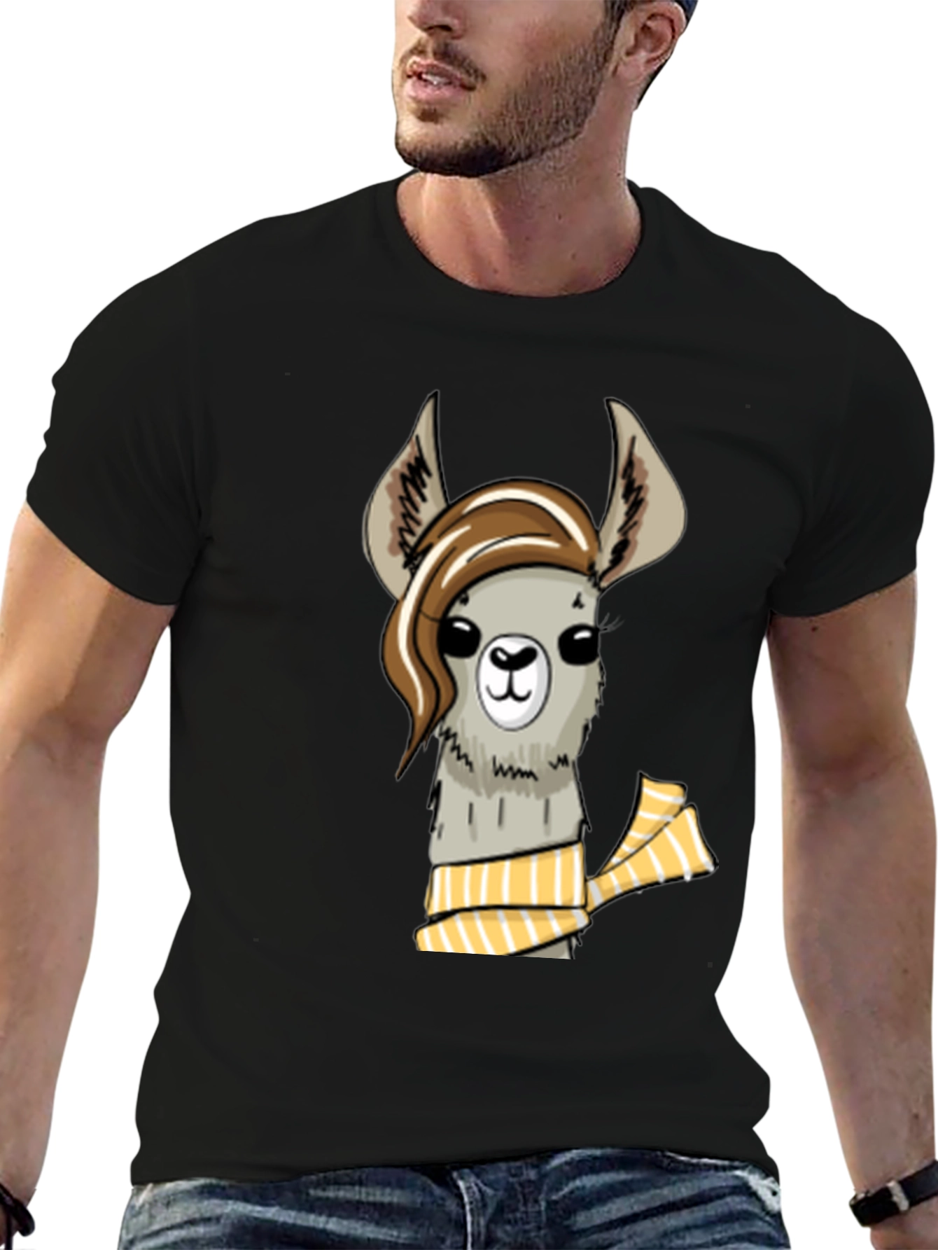 Llama with Scarf Graphic T-Shirt - Stylish and Unique