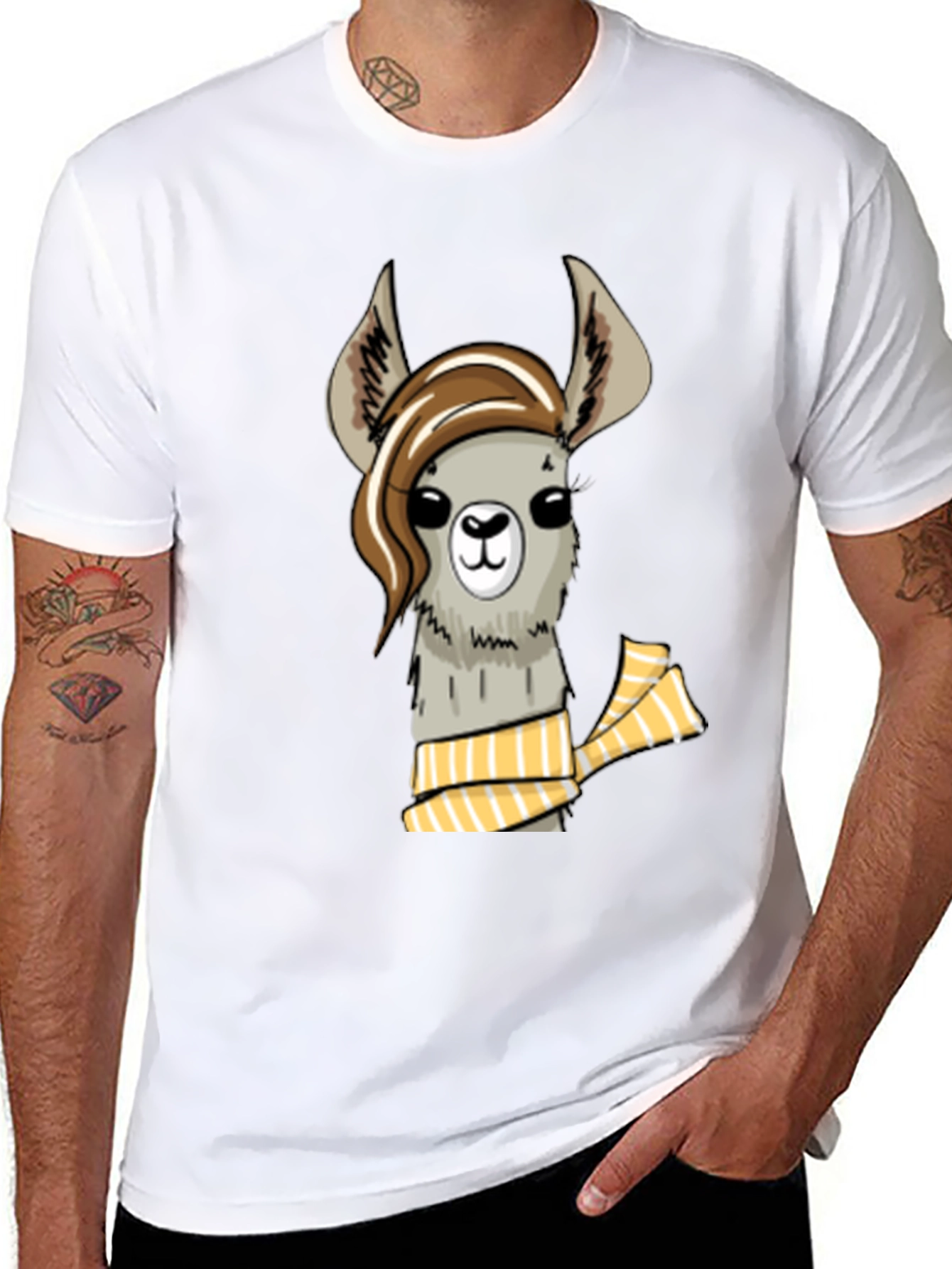 Llama with Scarf Graphic T-Shirt - Stylish and Unique