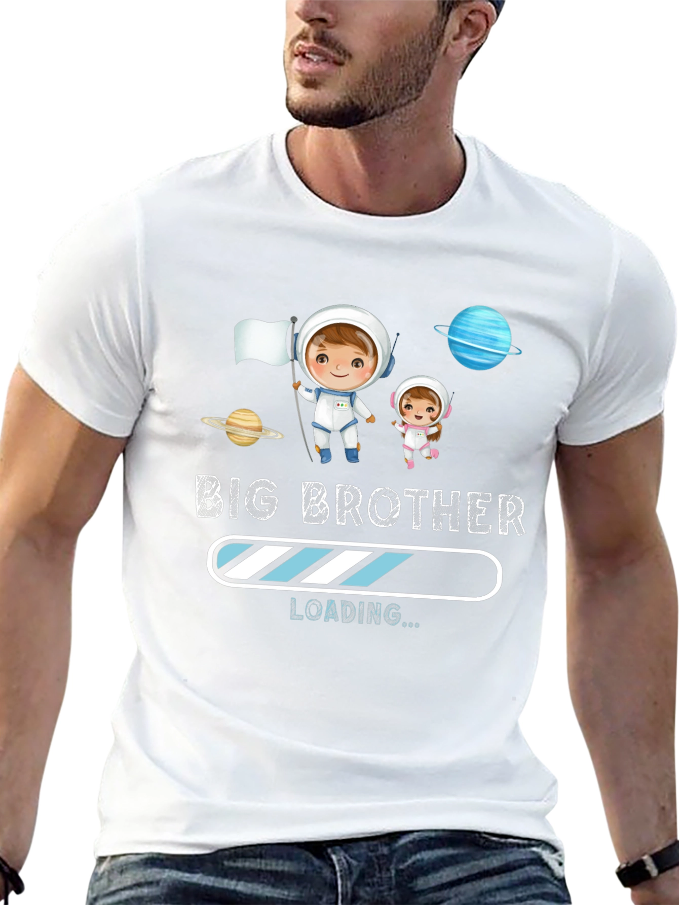 Big Brother Loading T-Shirt - Astronaut Design
