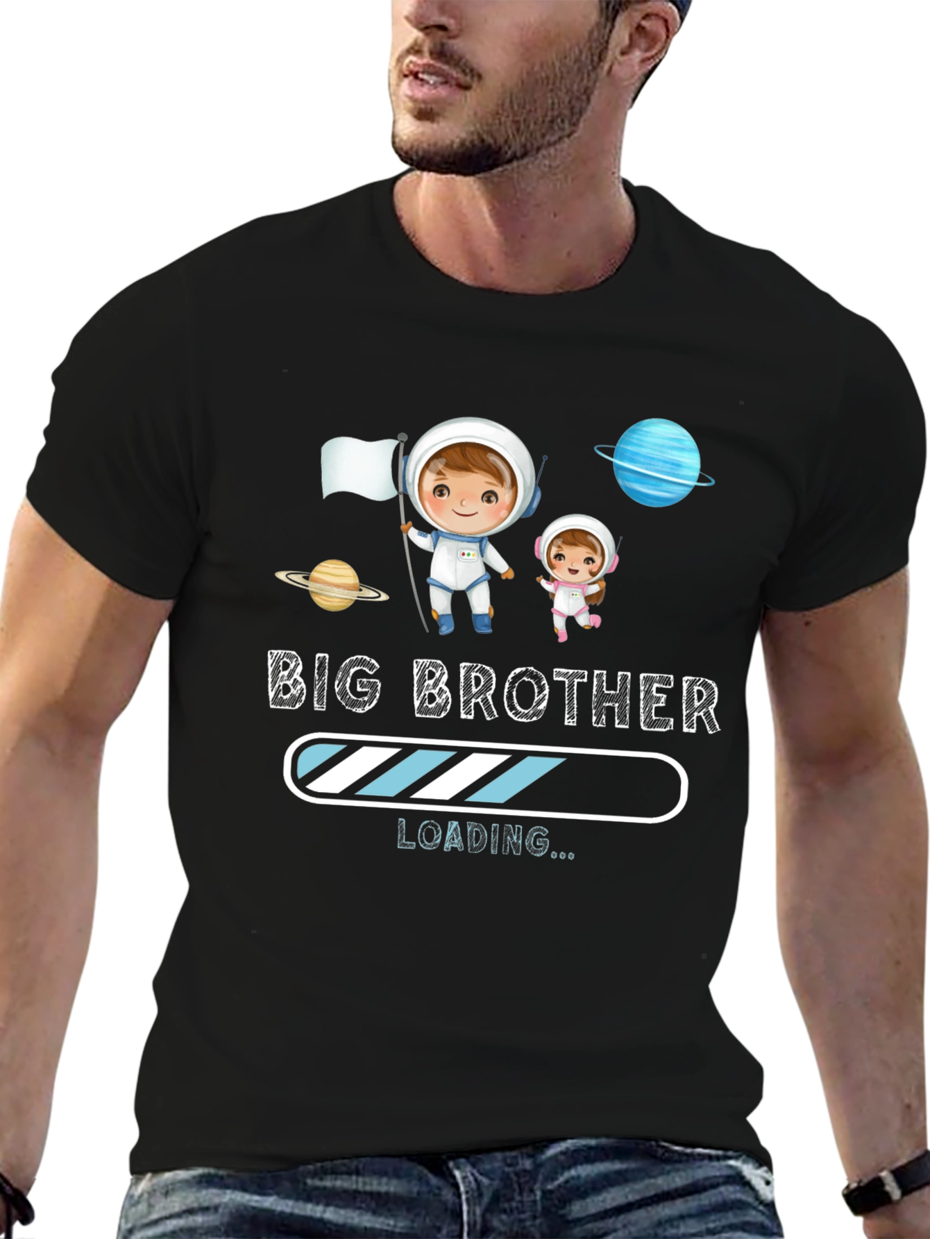 Big Brother Loading T-Shirt - Astronaut Design
