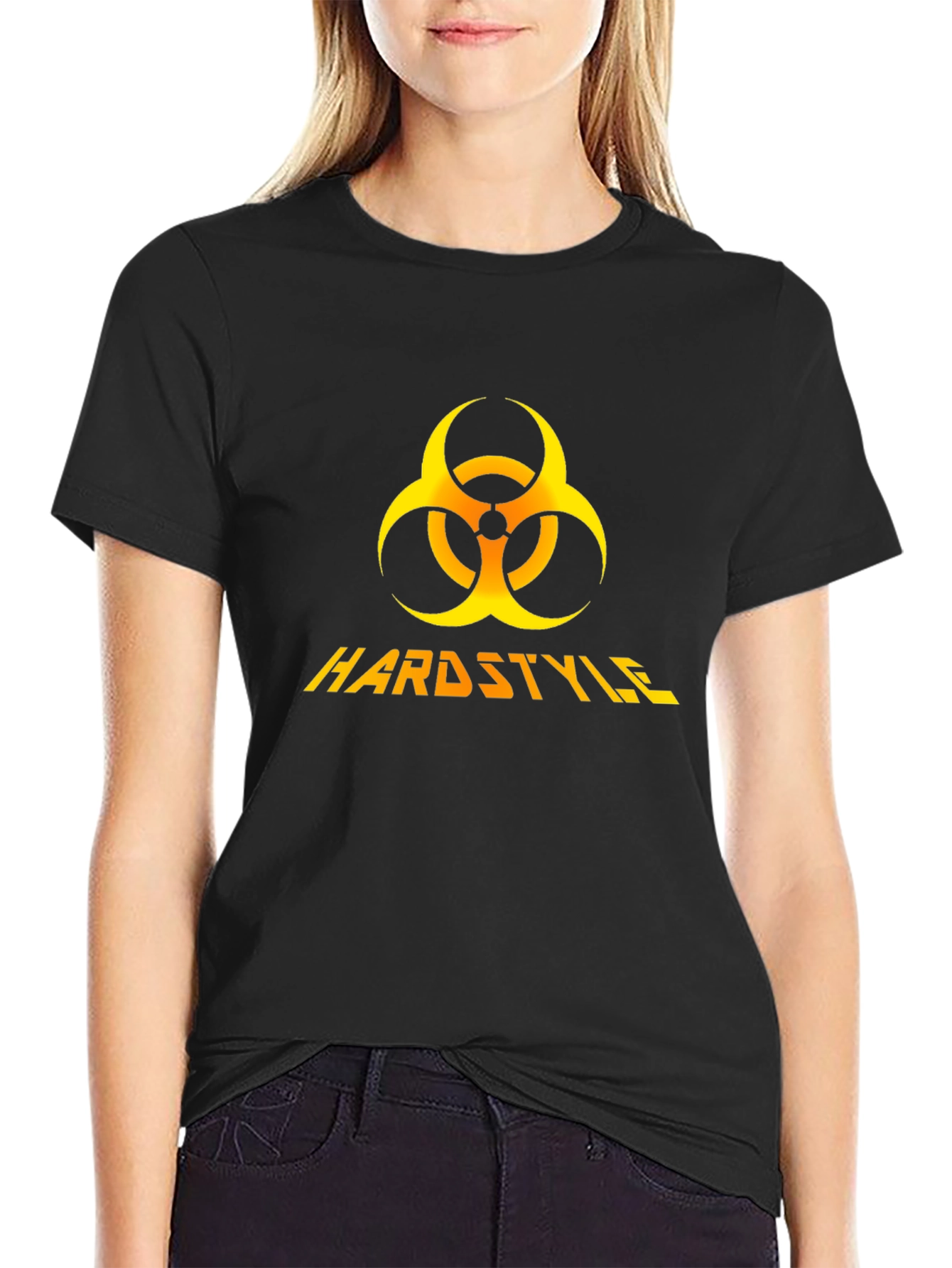 Hardstyle Biohazard Symbol Black Graphic Tee