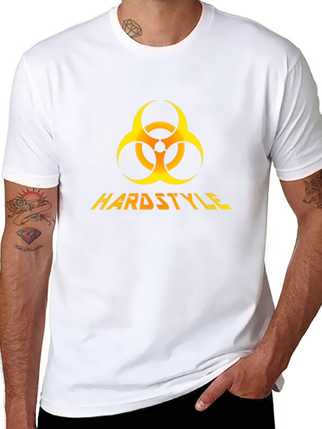 Hardstyle Biohazard Symbol Black Graphic Tee