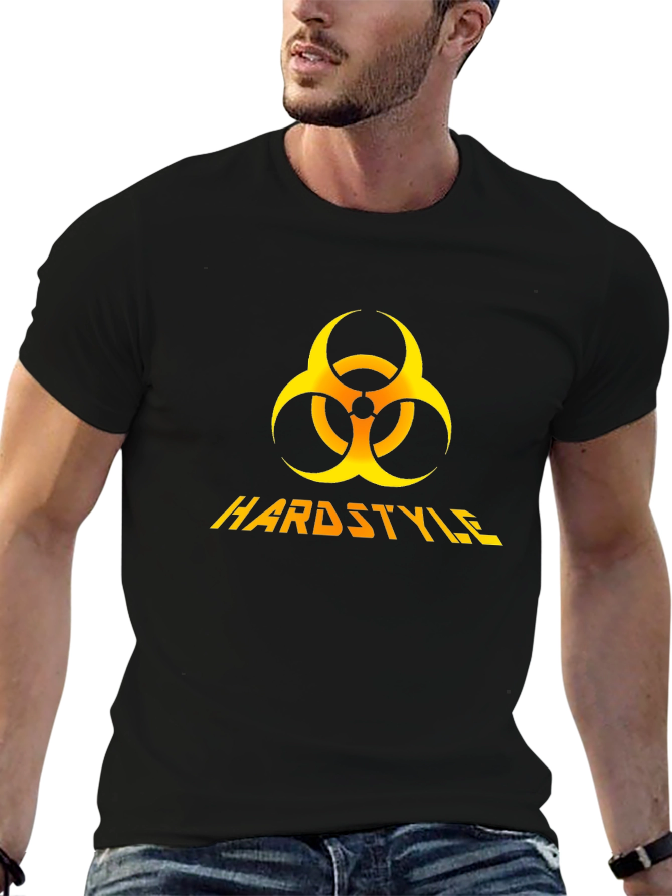 Hardstyle Biohazard Symbol Black Graphic Tee