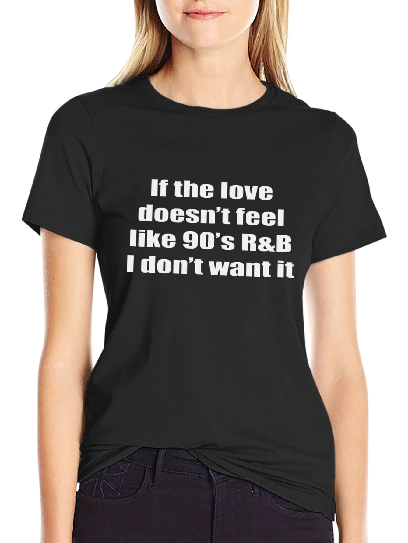 90s R&B Love Tee - Unisex Black T-Shirt
