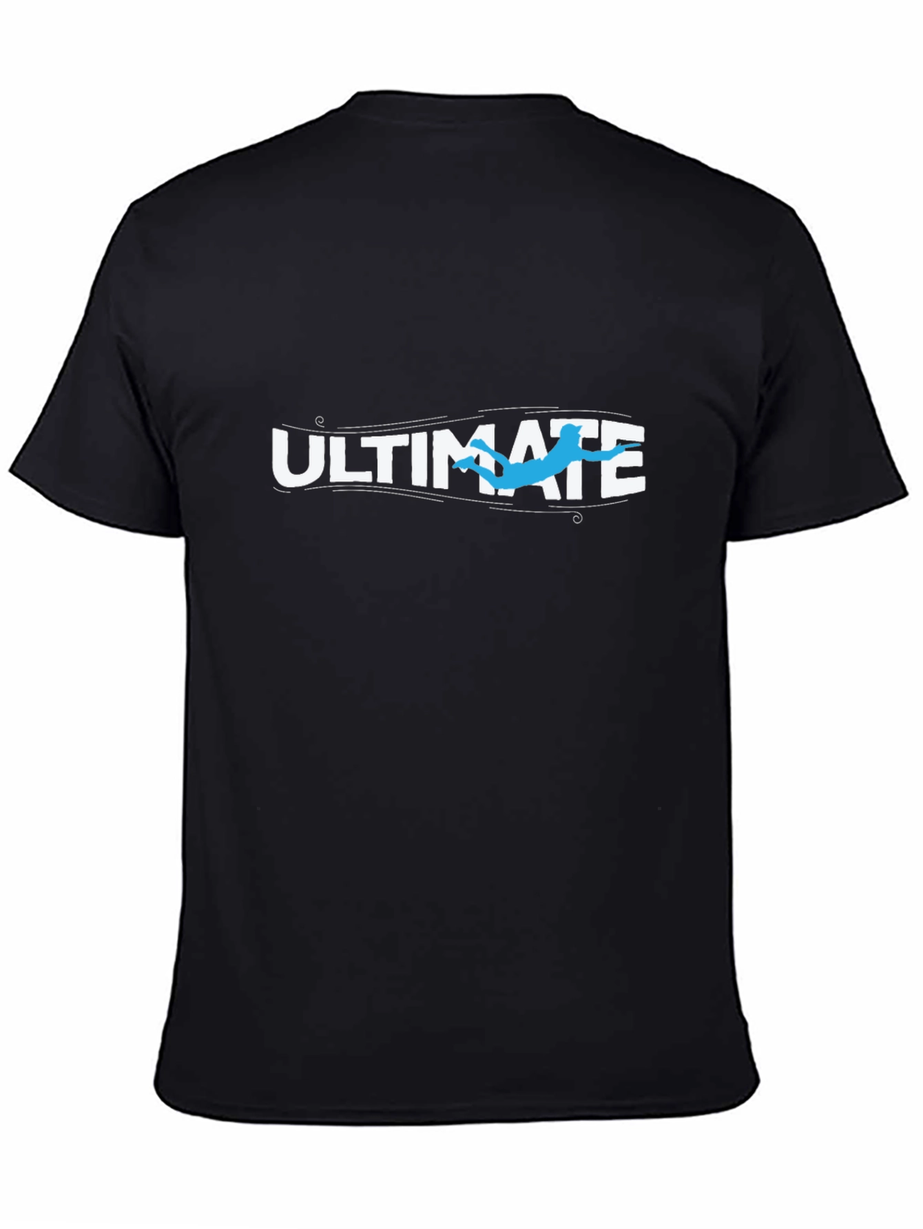 Ultimate Frisbee Black Graphic Tee