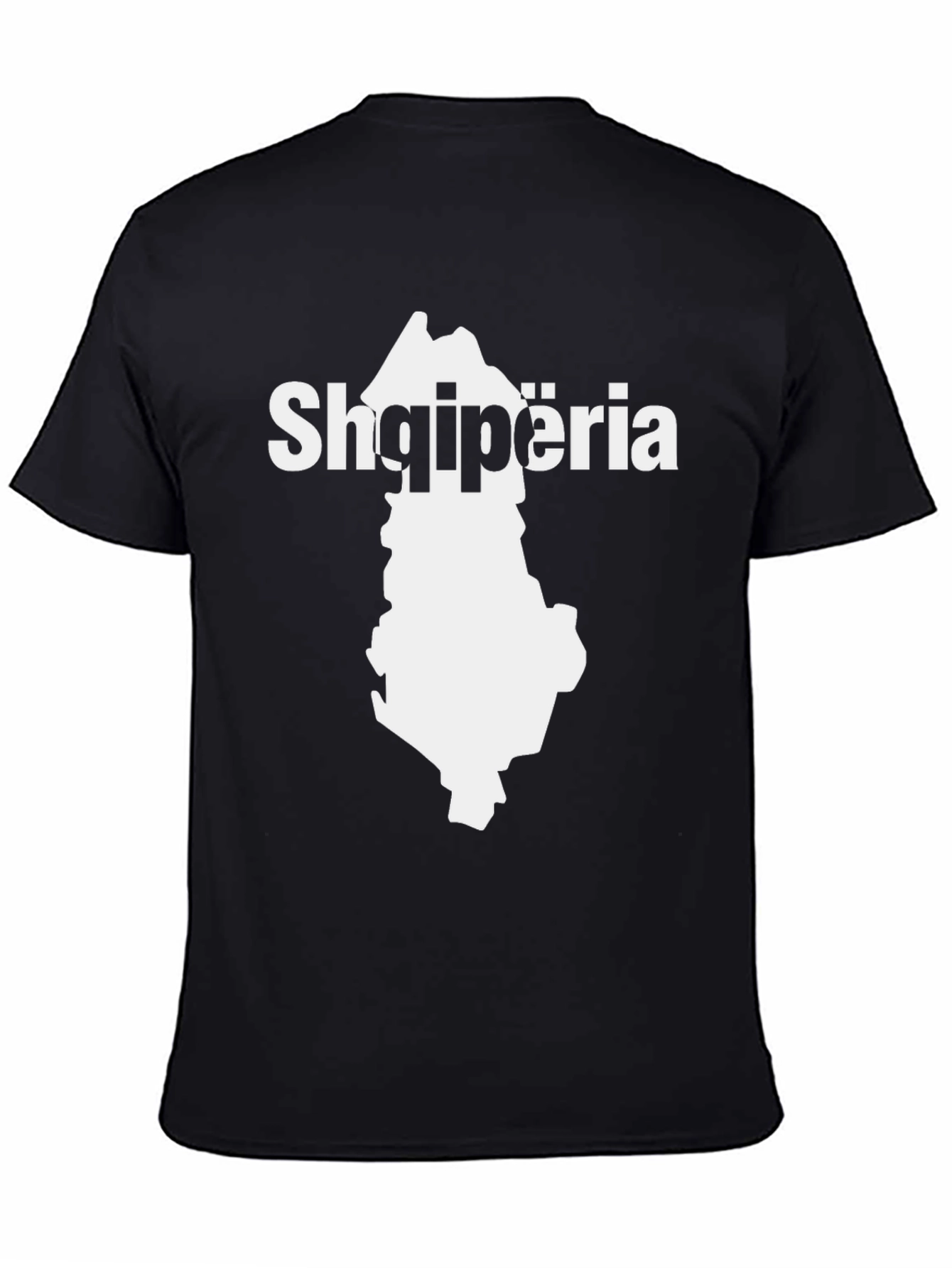 Albania Map T-Shirt - Black Shqipëria Pride