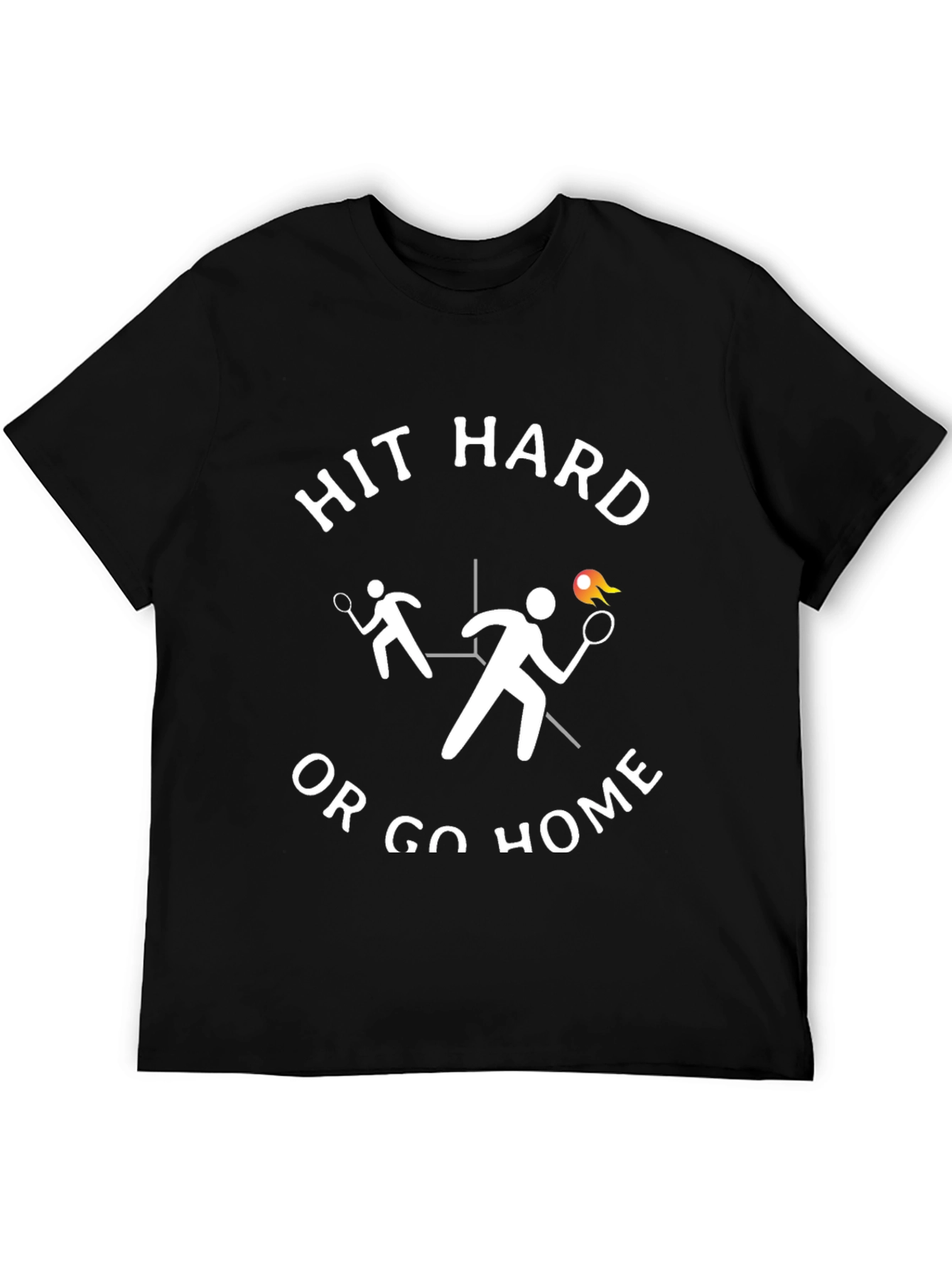 Hit Hard or Go Home Black Graphic Tee