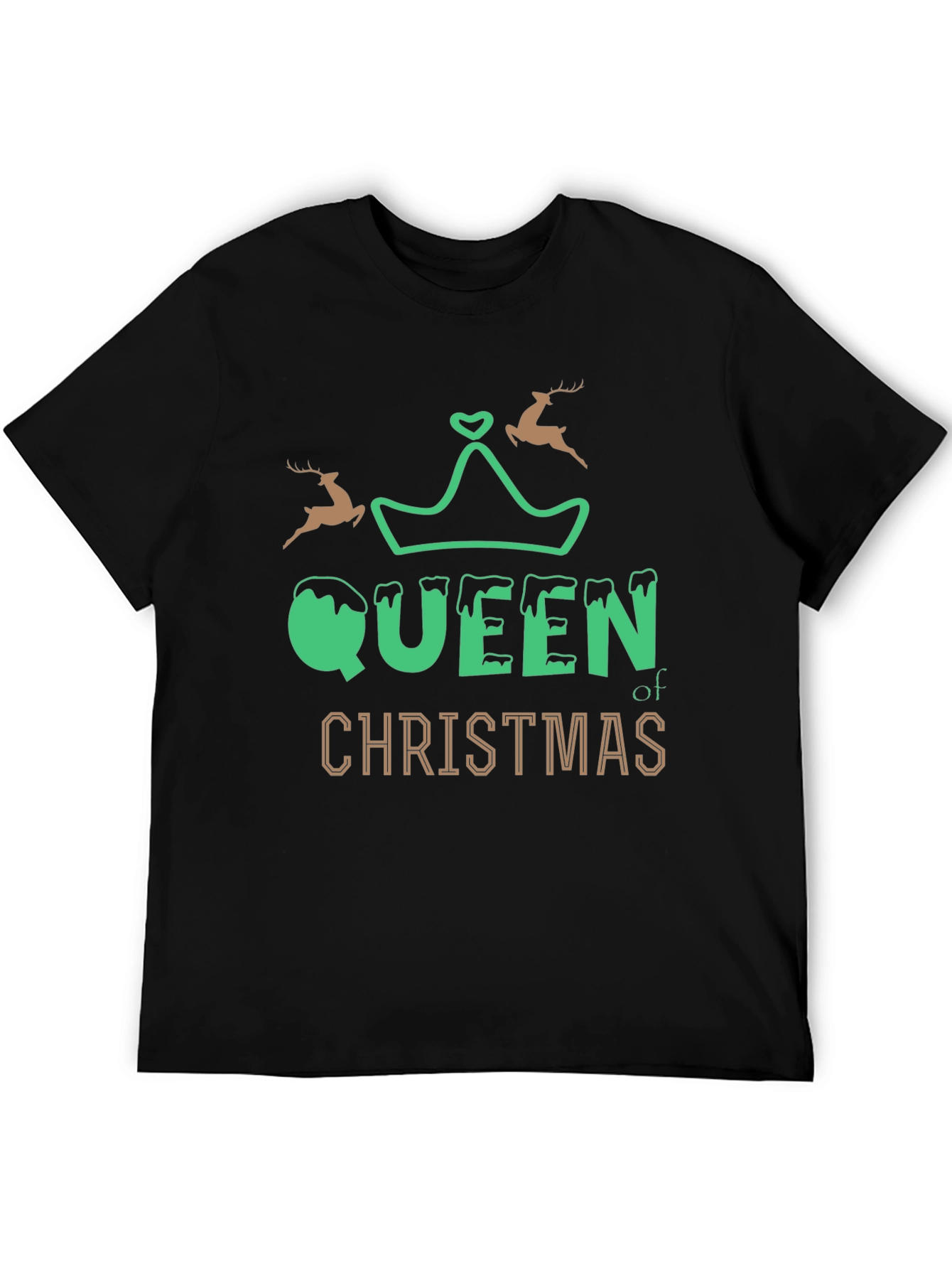 Queen of Christmas Graphic Tee - Holiday Shirt