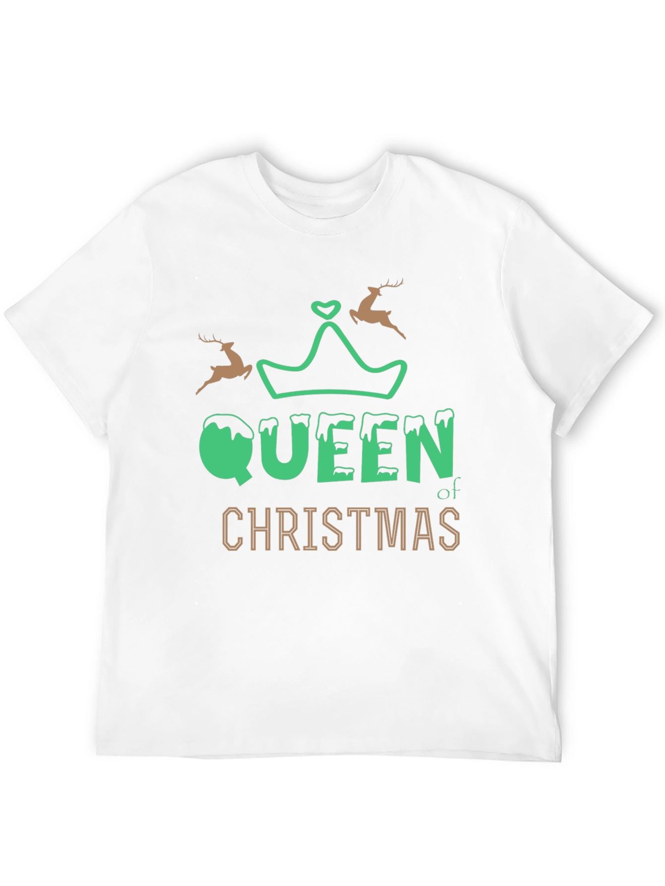 Queen of Christmas Graphic Tee - Holiday Shirt