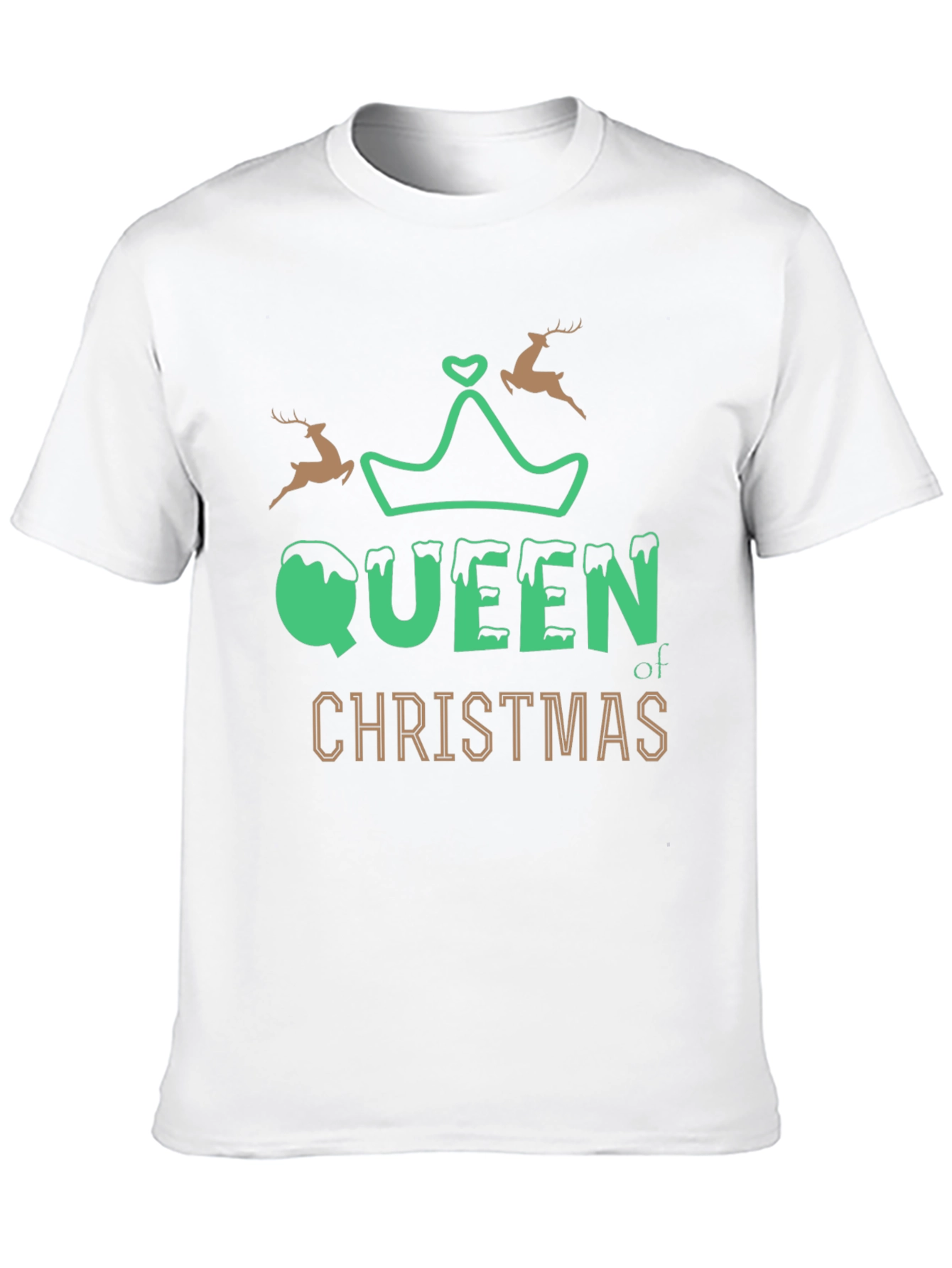 Queen of Christmas Graphic Tee - Holiday Shirt
